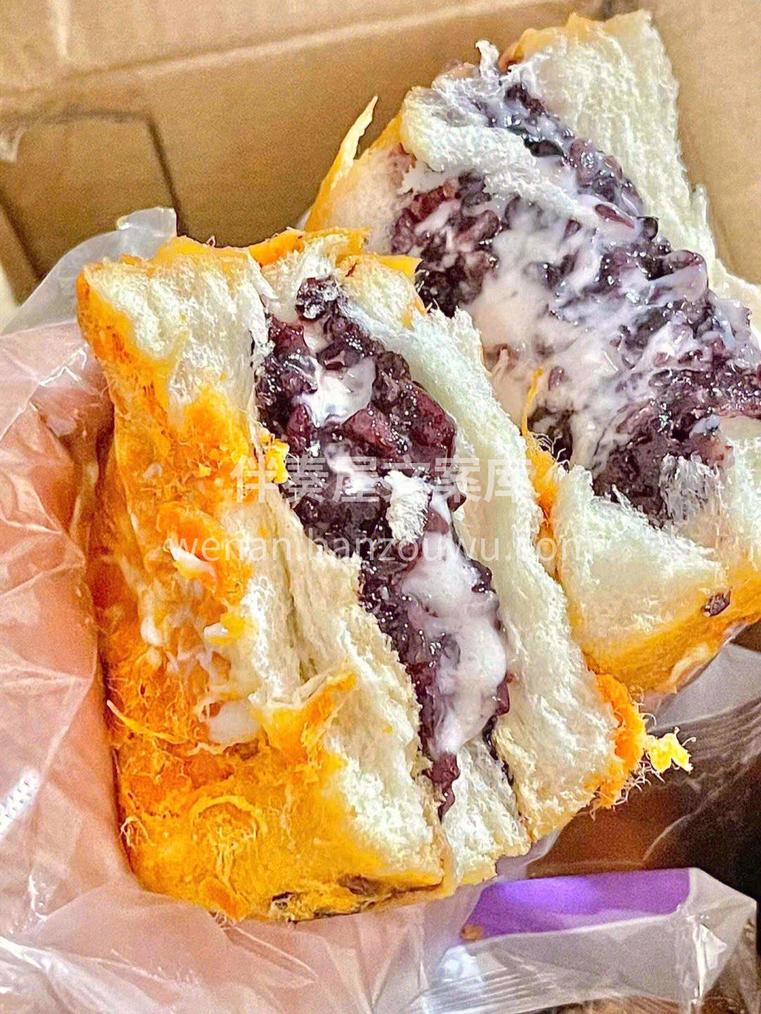🍞紫米面包的升级版——紫米肉松面包 ✨黏 配图1