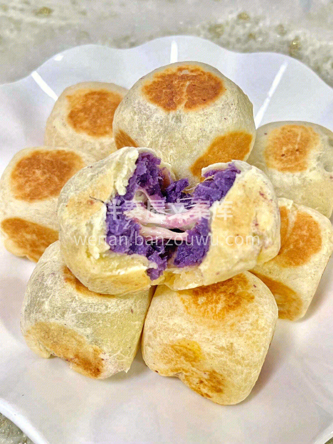 🍠紫薯味道很清香，做成了低卡仙豆糕🥞低卡 配图1