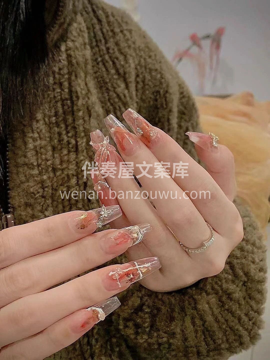 日式立体蝴蝶美甲 让蝴蝶在指尖舞动 💖冰