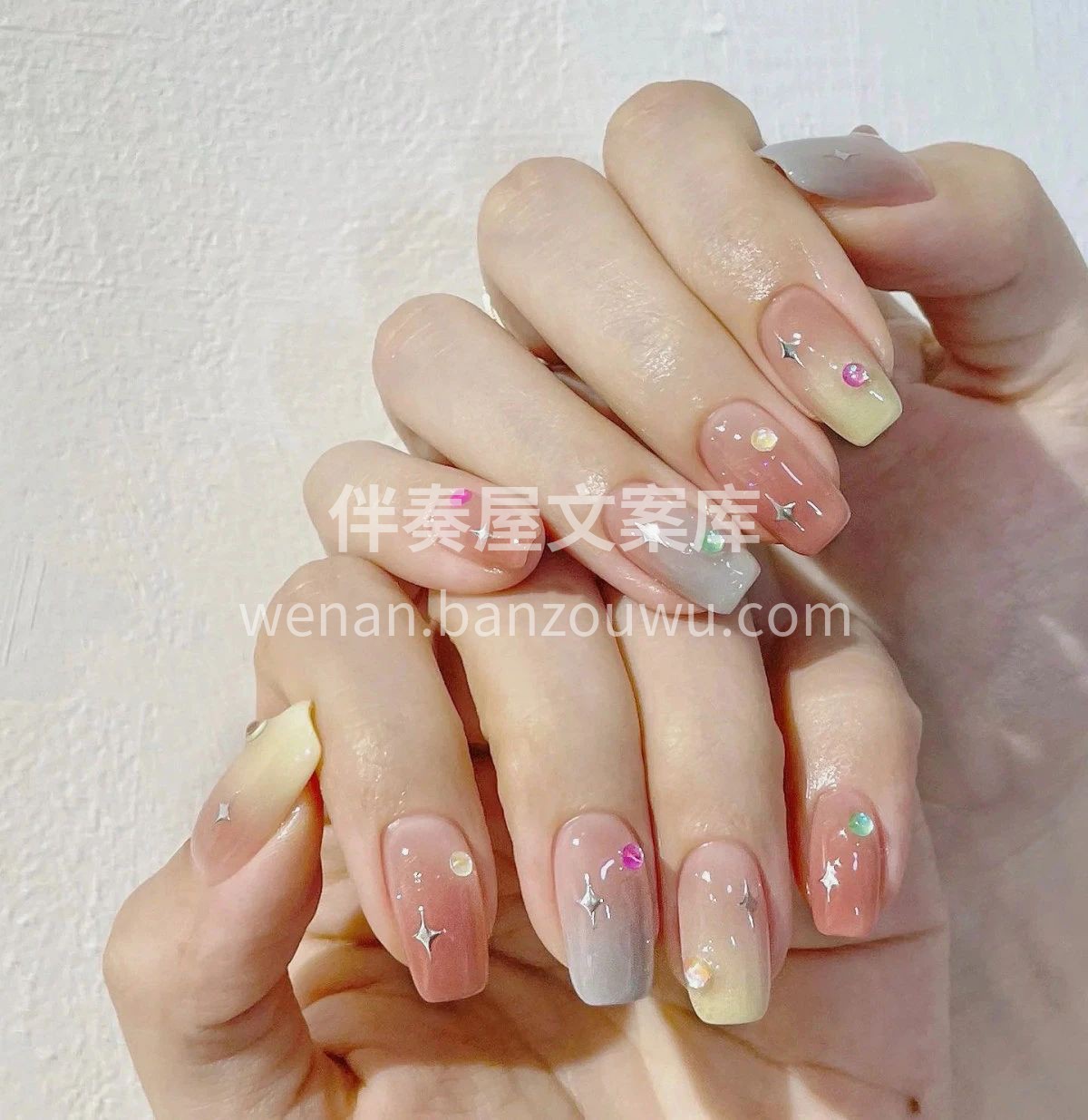 夏日限定💫 彩色渐变美甲💅 简单又好看，