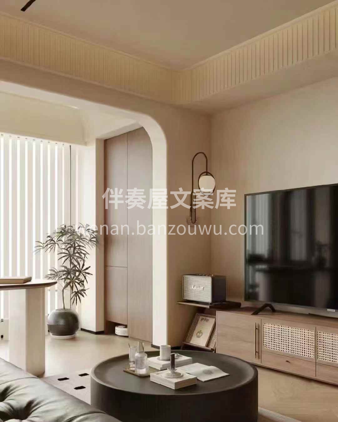 开放式厨房与客厅阳台一体化设计， 通透明 配图2