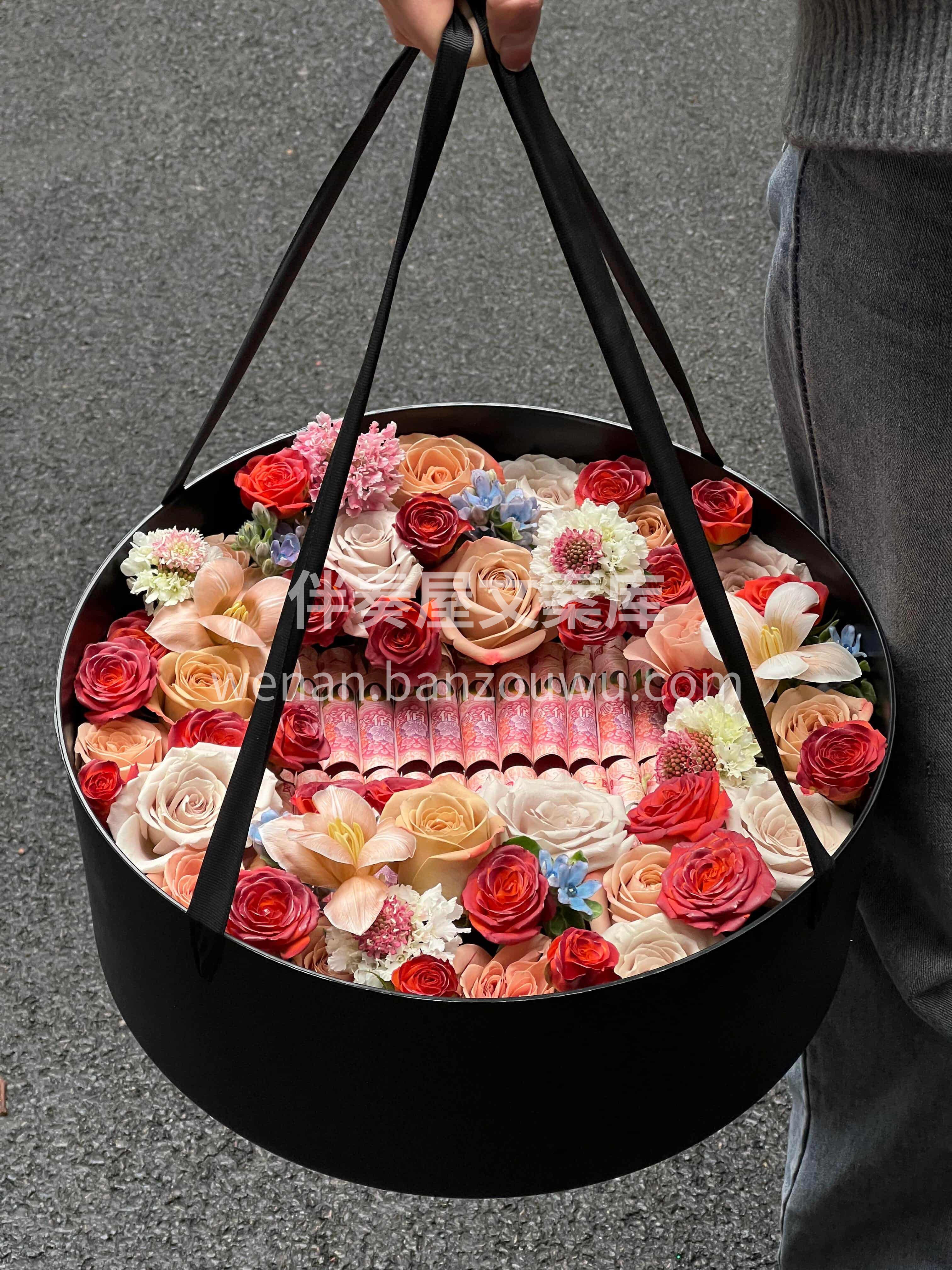 复古红有钱花盒❤️ 红韵撞财运🌹颜值寓意双在线🍓 送礼自带高 配图1