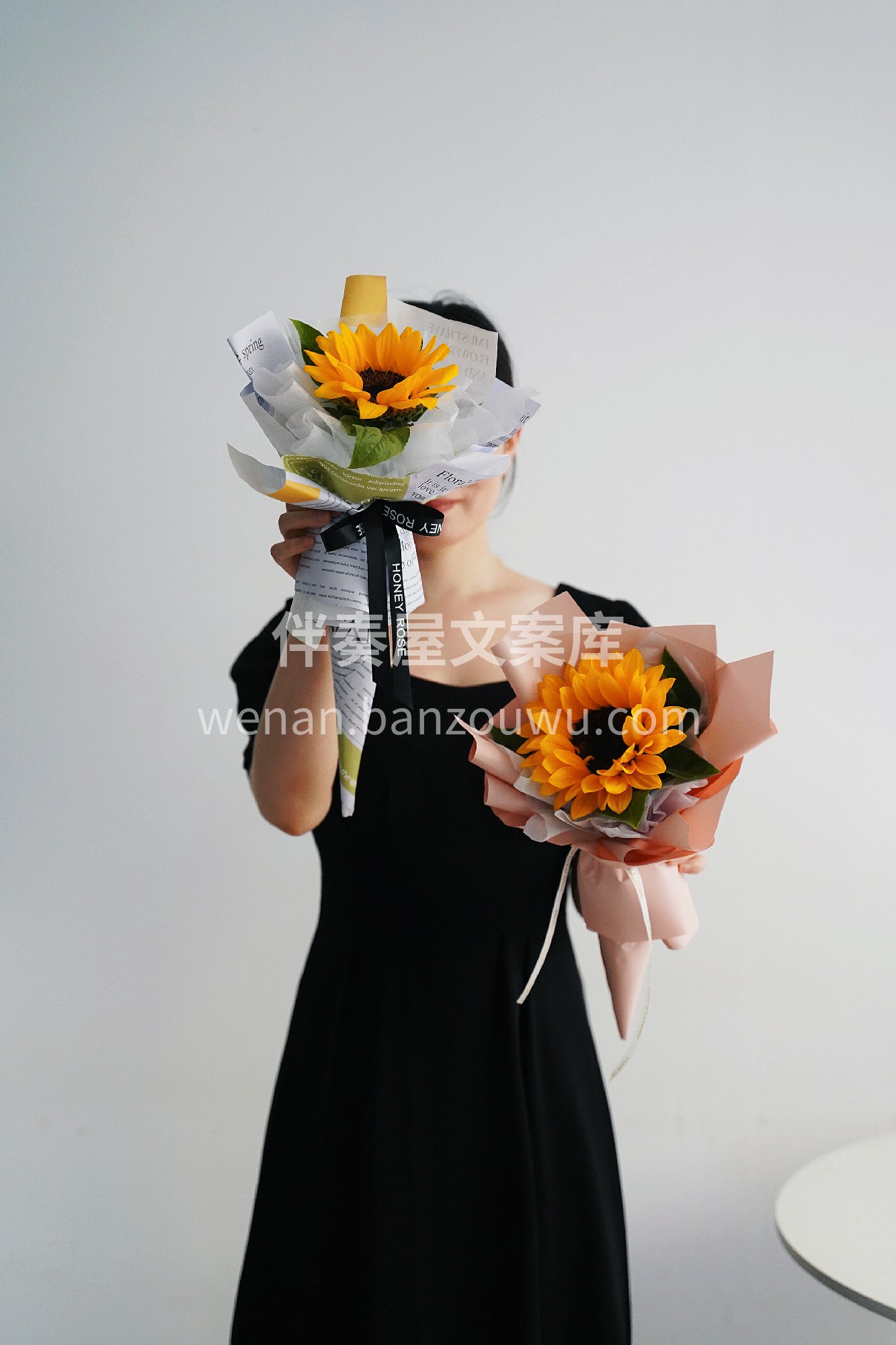 向日葵冰激凌花束~ 向日葵有个很好的花语 配图3