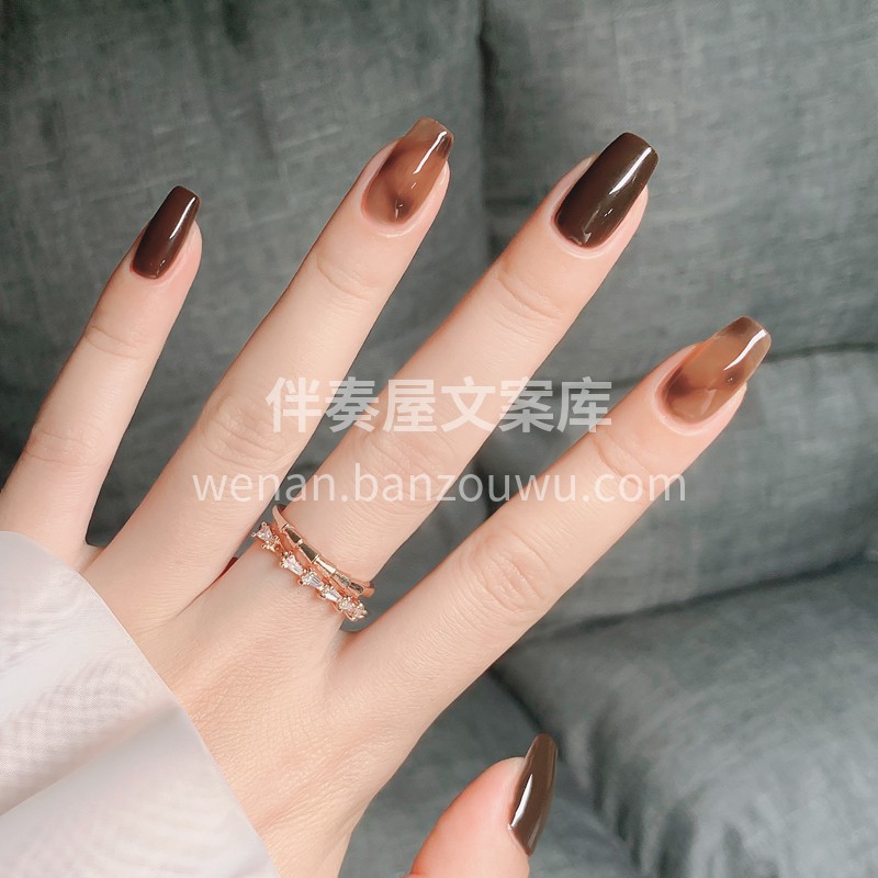 琥珀豹纹美甲有人爱吗❤️ 咖啡色+琥珀色 配图3