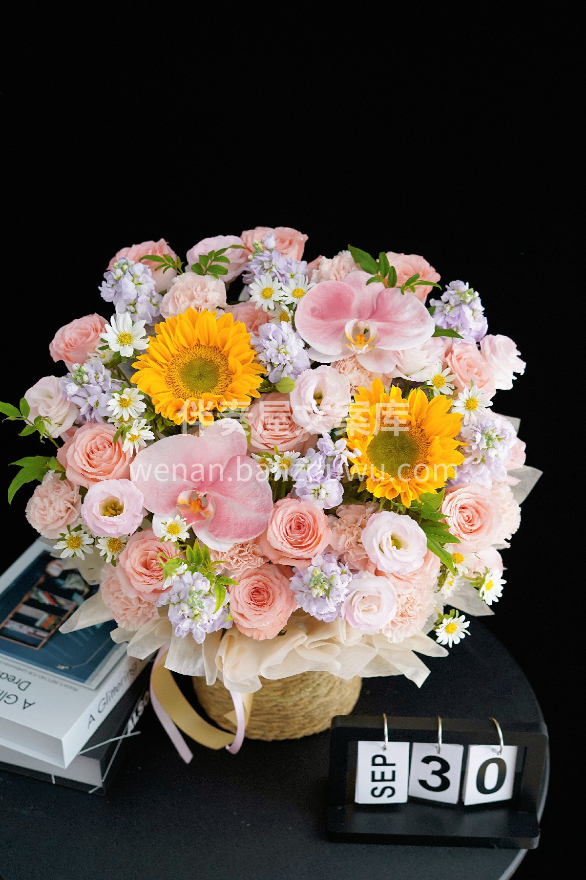 客户给12岁小女孩送的 粉色系🌼🌺向日葵抱抱桶 这也太梦幻少 配图1