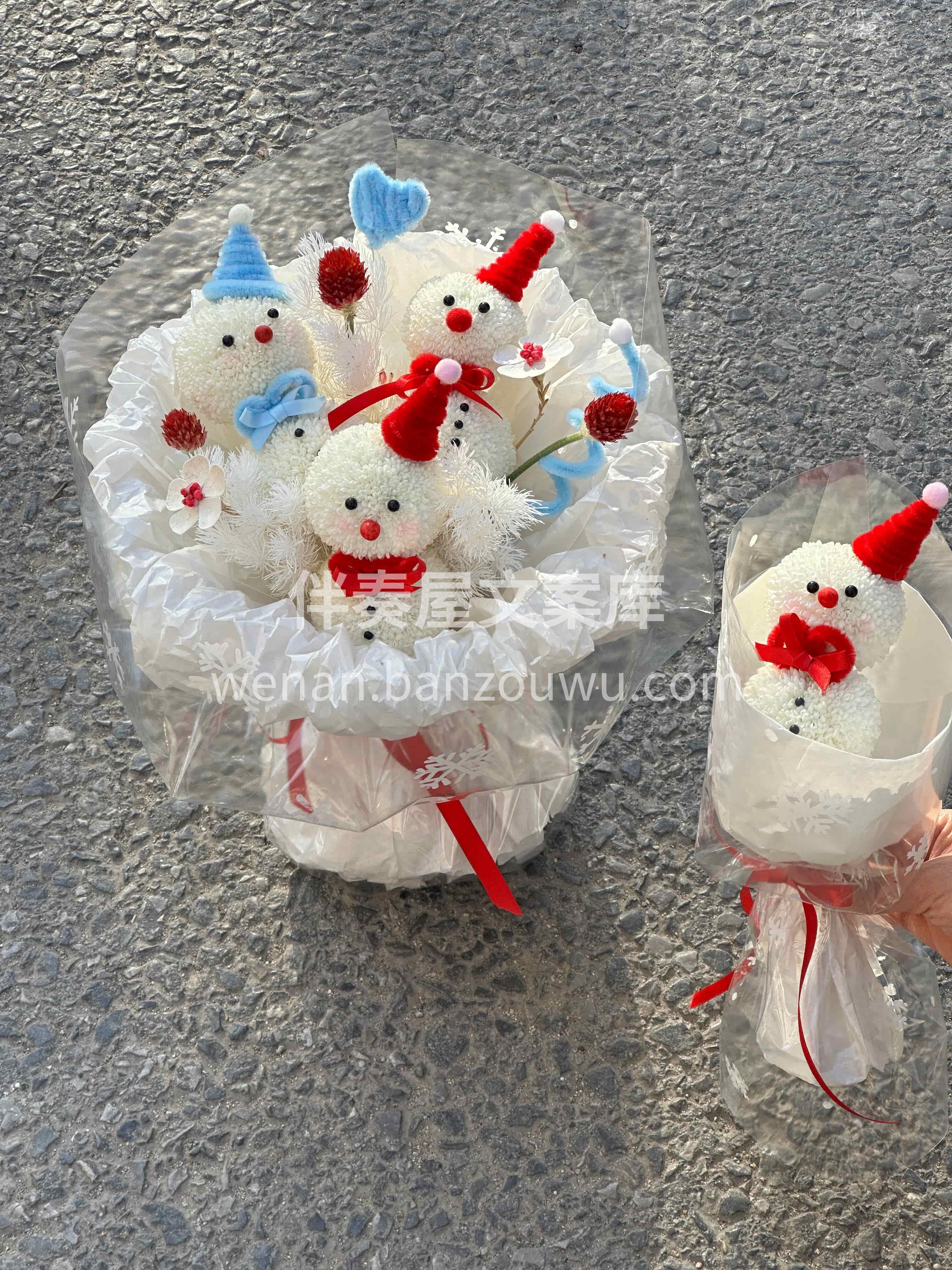 🦋冬日限定治愈✨ 雪人花束🫧 把圣诞的软萌与浪漫拎在手里☃️ 配图1