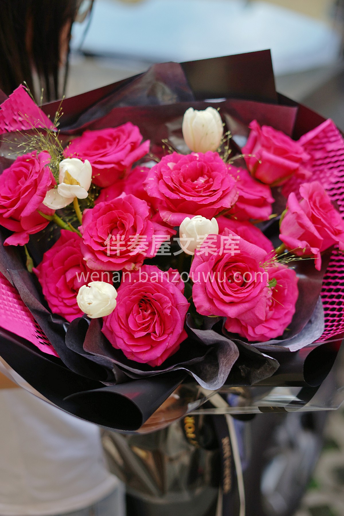 佛洛伊德郁金香花束 今年玫红色依然是潮流 配图2