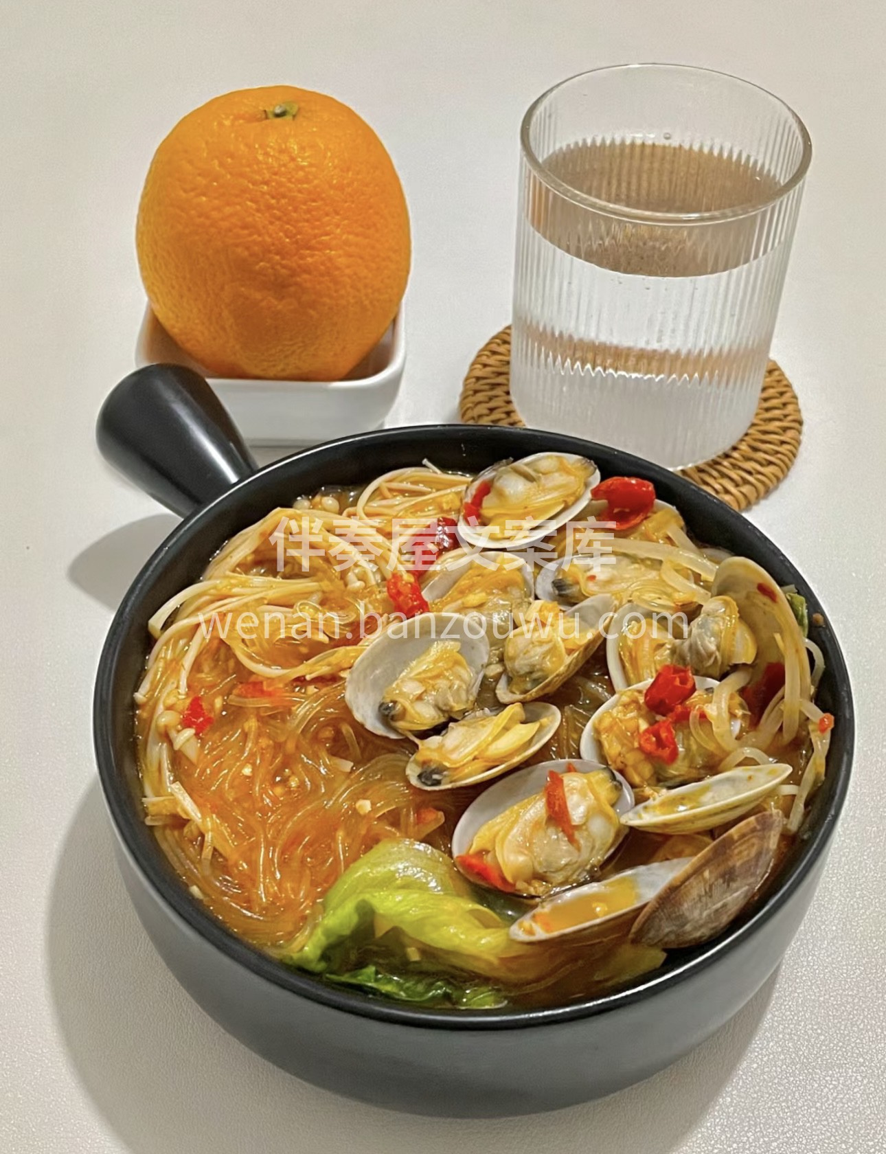 细腻的粉丝，包裹着鲜美的花甲肉，浓郁的汤 配图1