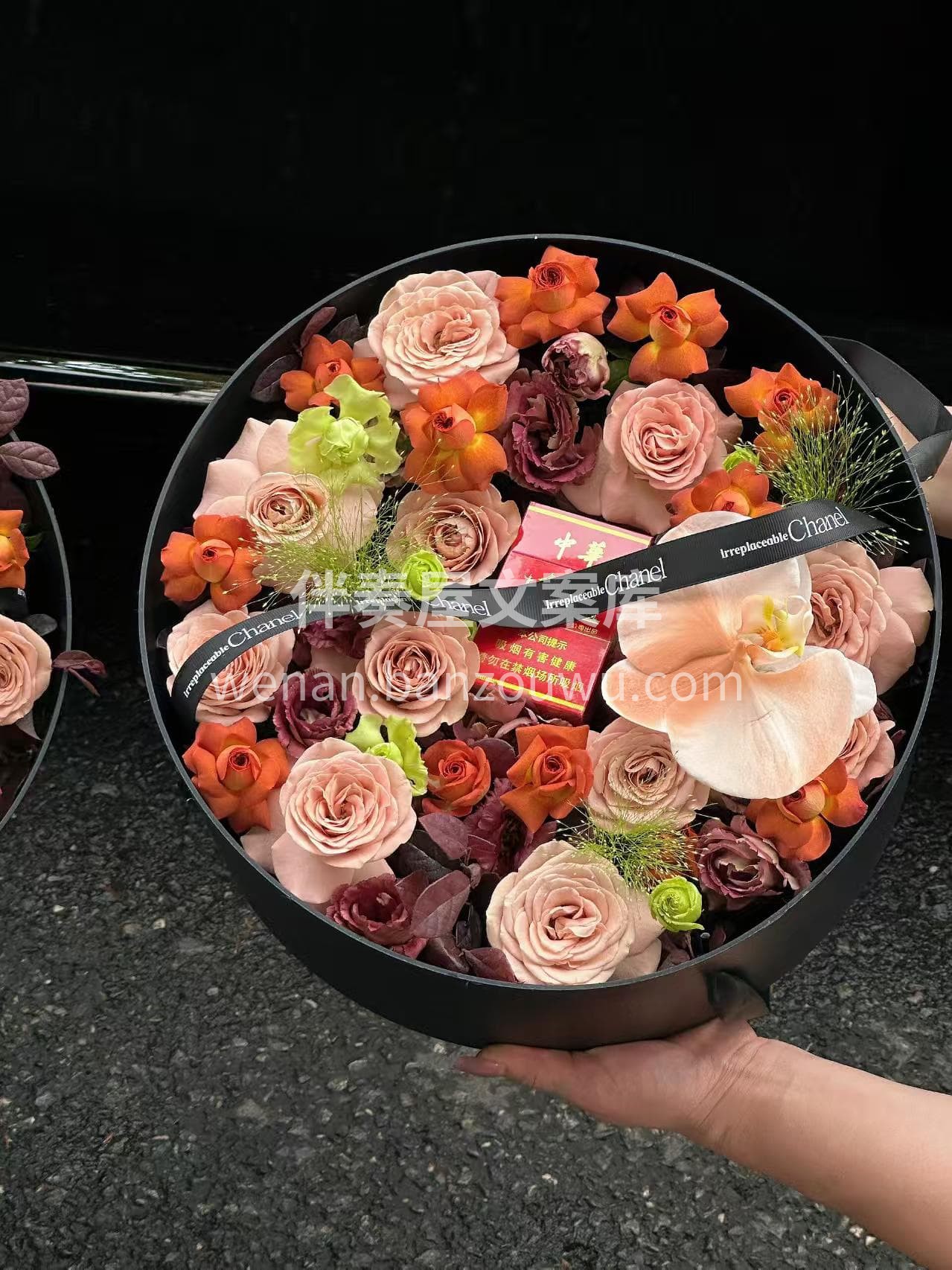 复古香烟花盒 送男生的仪式感 里面的花代表着我对你的祝福 愿 配图1