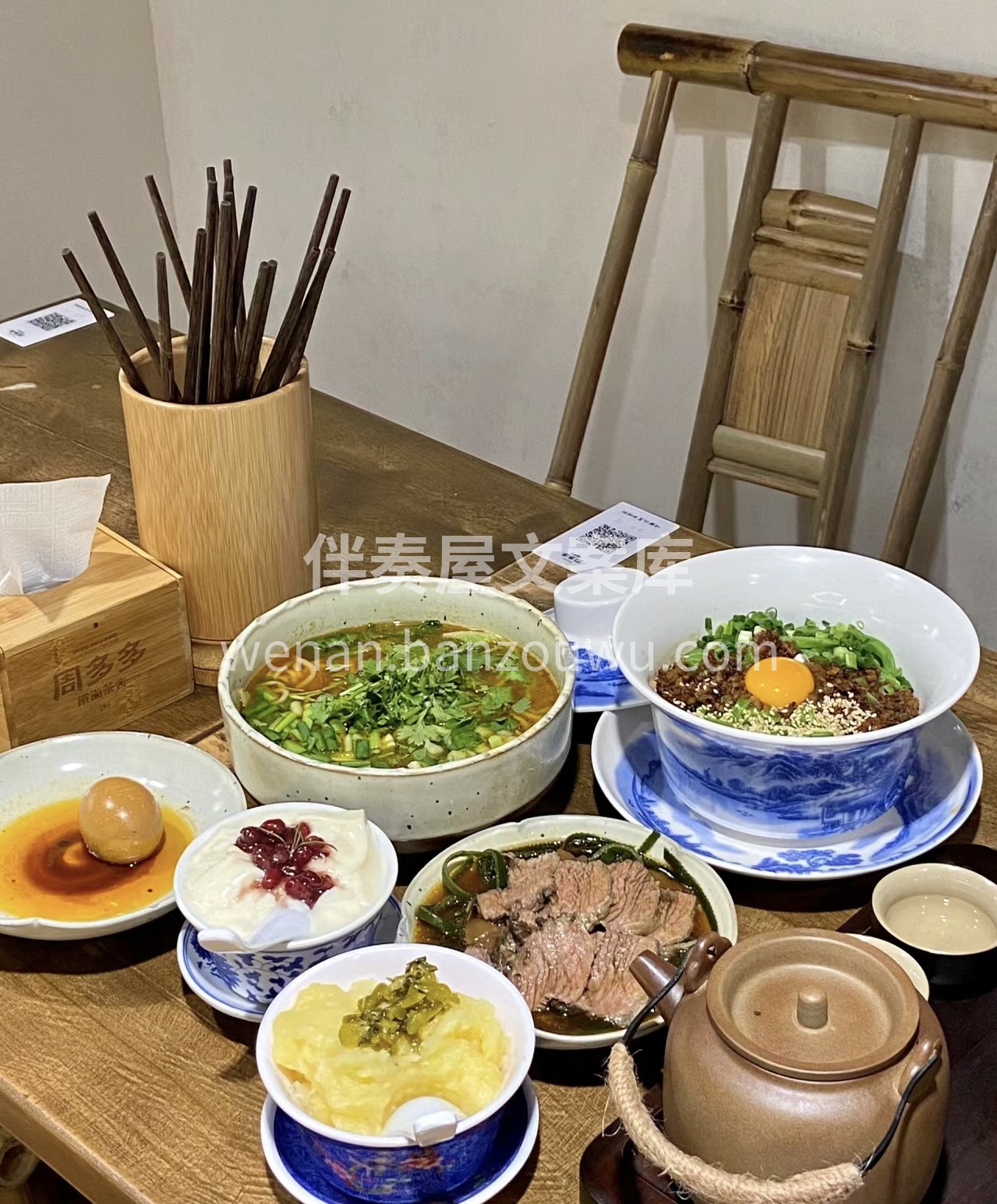 热气腾腾的面馆，为你呈上美味面条。用心烹 配图3