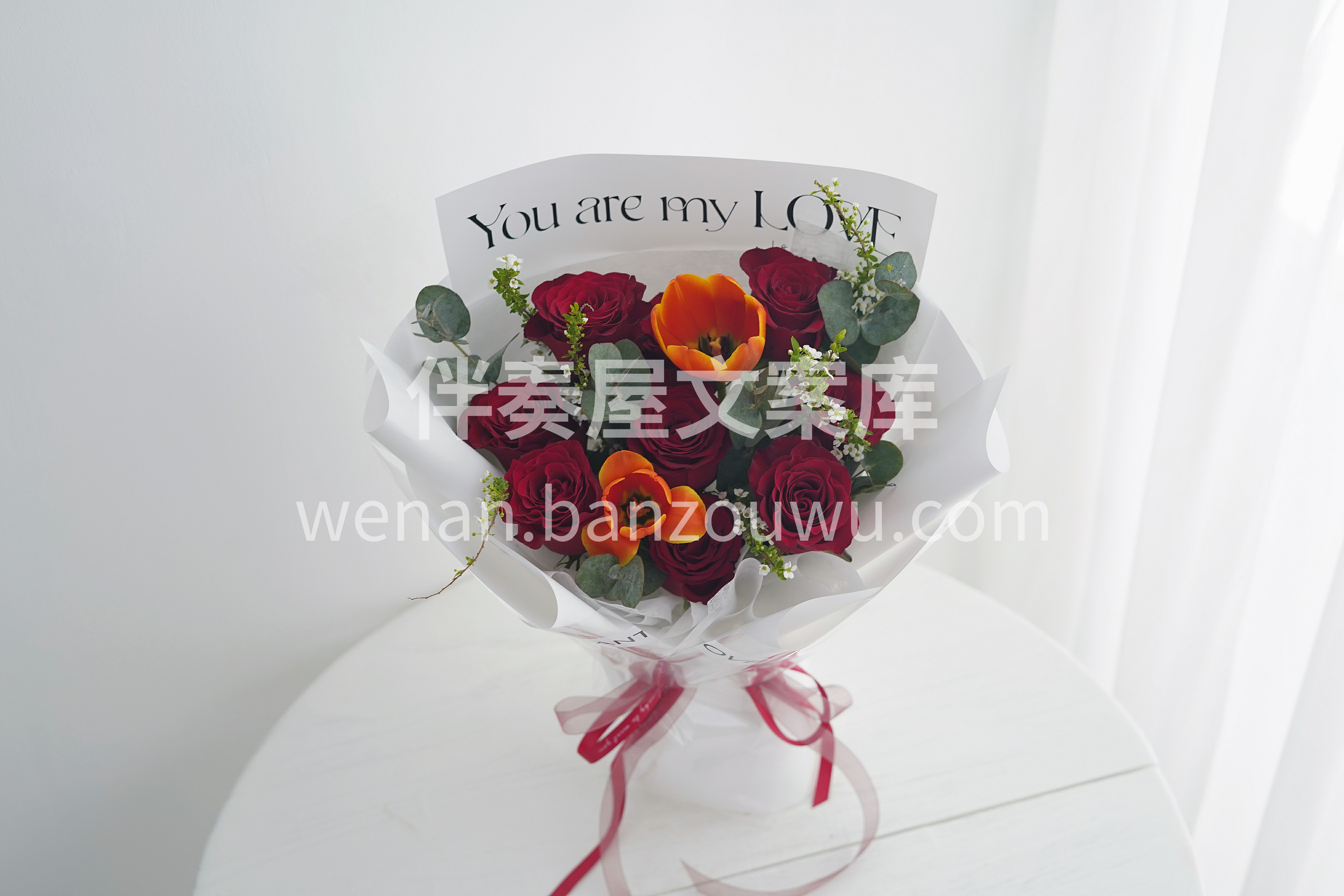 ♥红色系见面小花束♥ 无法拒绝每次见面时👀 你捧着花🌸向我跑 配图2