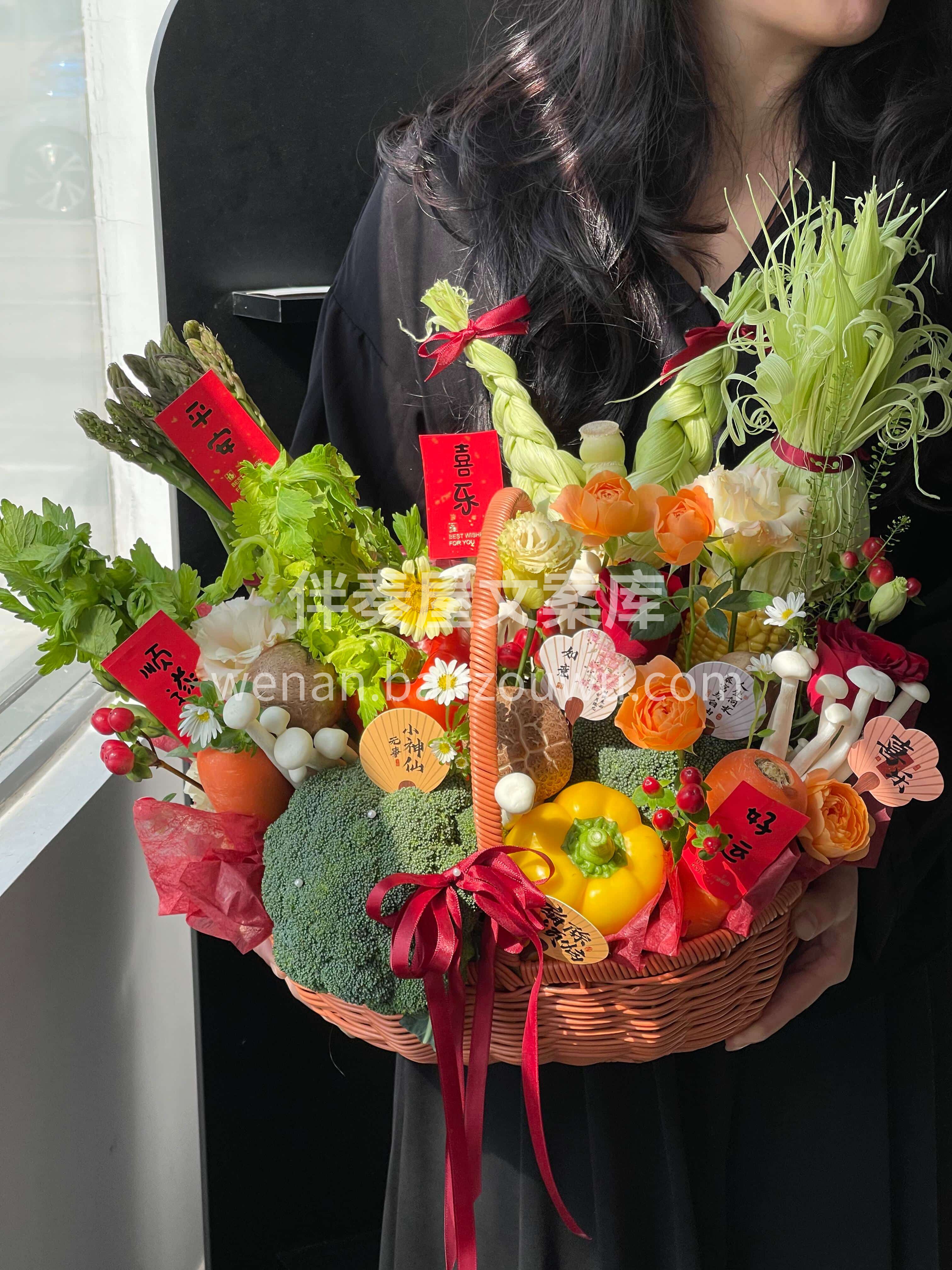 🥦好看又好吃的蔬菜手提花篮🌽 超有仪式感 🥬心意满满🌶️ 配图3