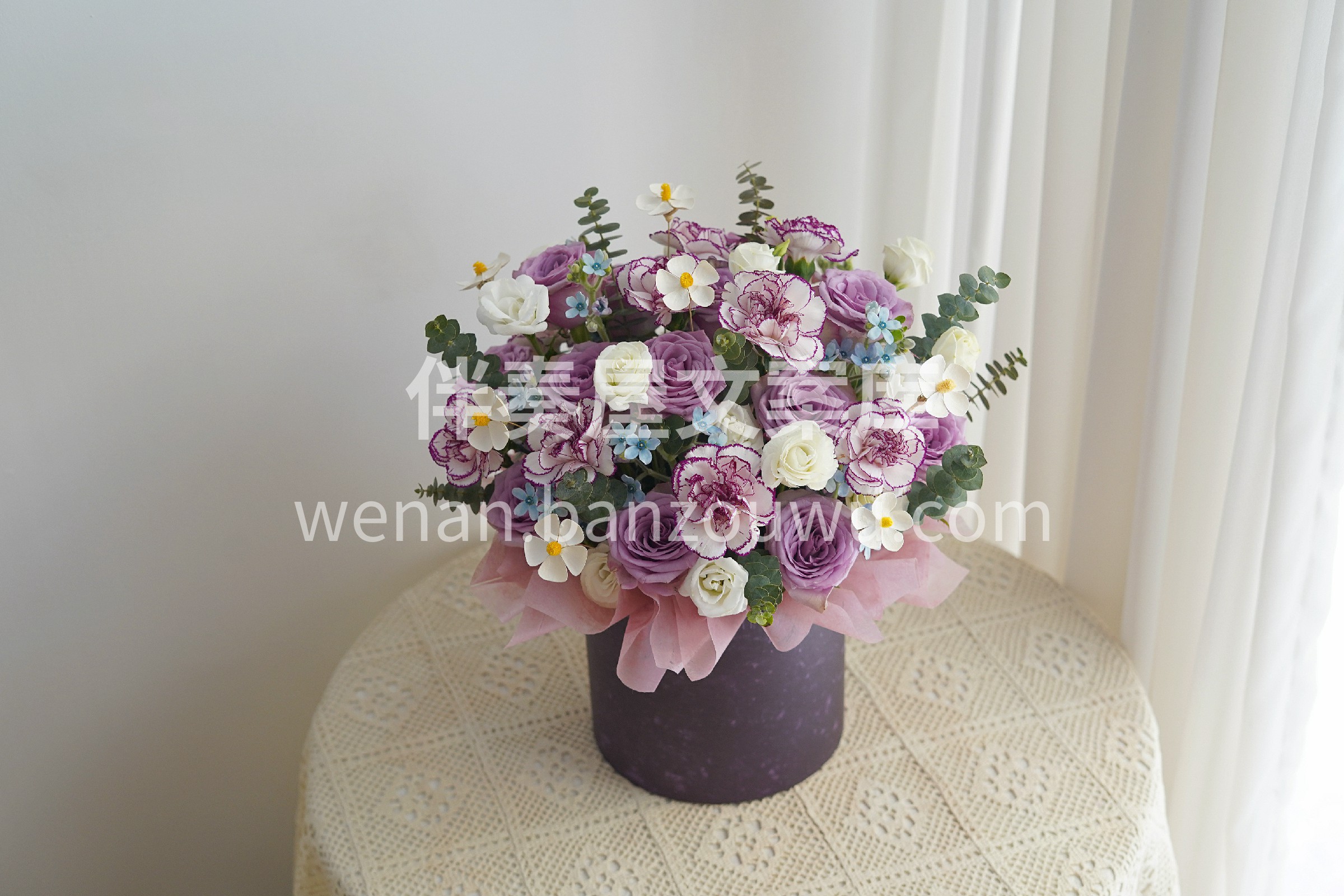 紫色系抱抱桶💐 莫奈说“新鲜的空气是紫色的”💜🤍 紫色轻盈梦 配图3