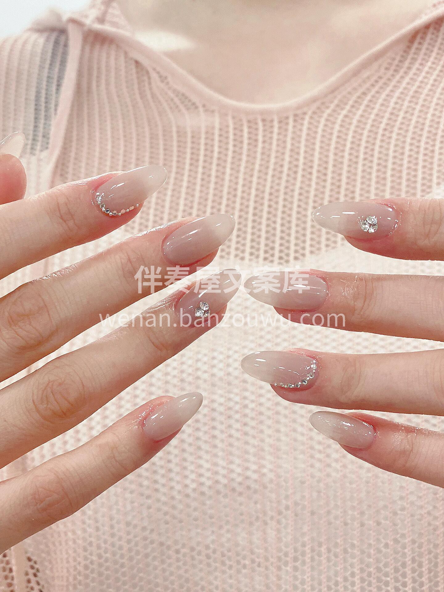 白开水美甲，清透纯欲，主打温柔干净 配图2