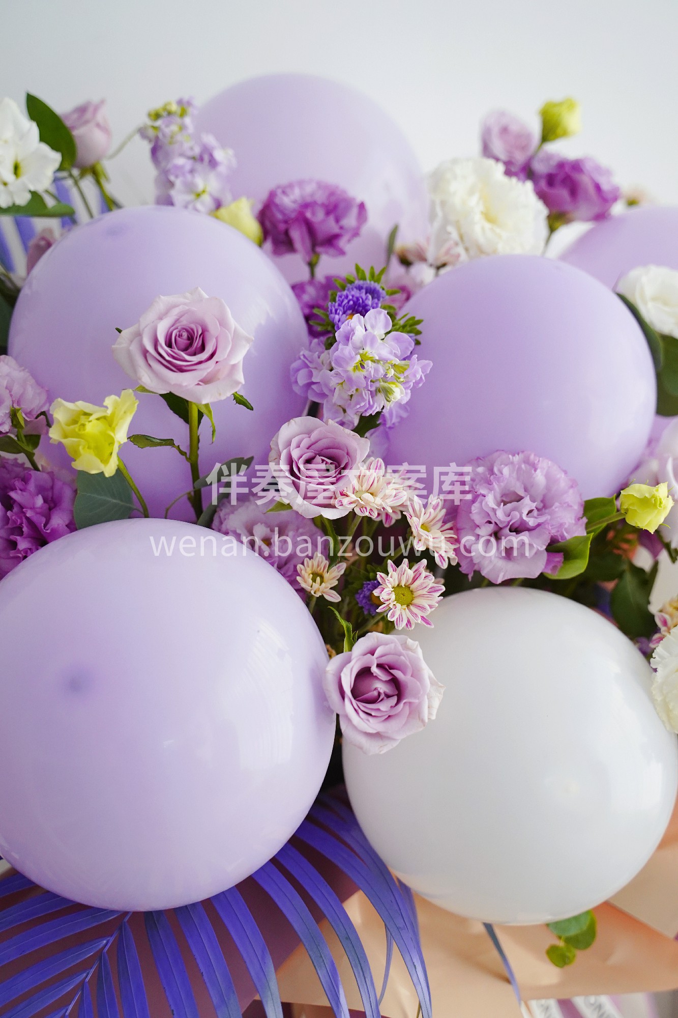 紫色系开业花篮～ 经营有温度的生意 在这 配图2