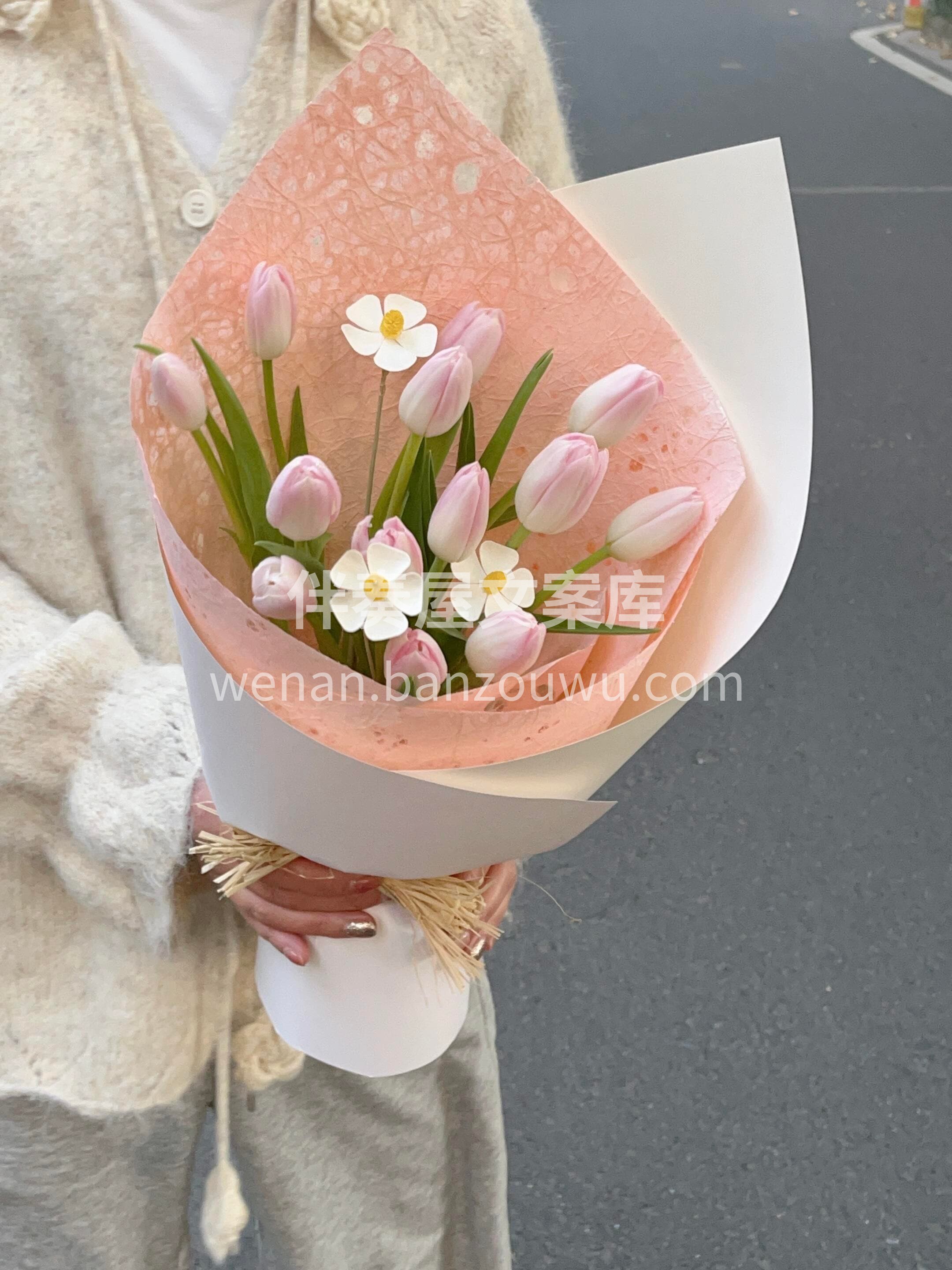 粉色郁金香小花束🌷 自带柔光滤镜🌷✨随手拍都很出片🫧 配图1