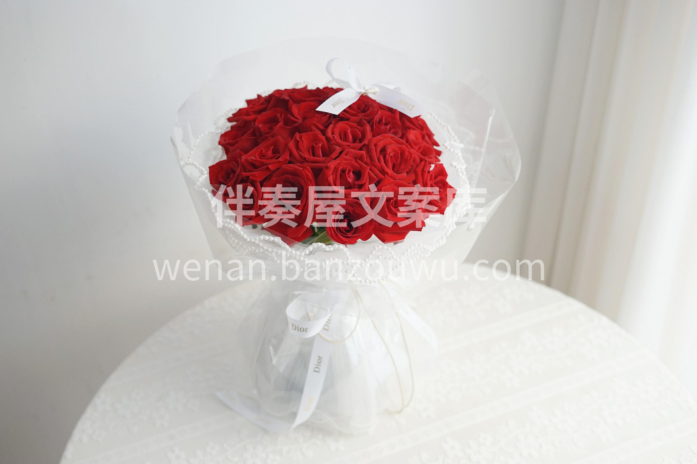 客订红玫瑰花束 红玫瑰🌹搭配波浪网纱 宛 配图1