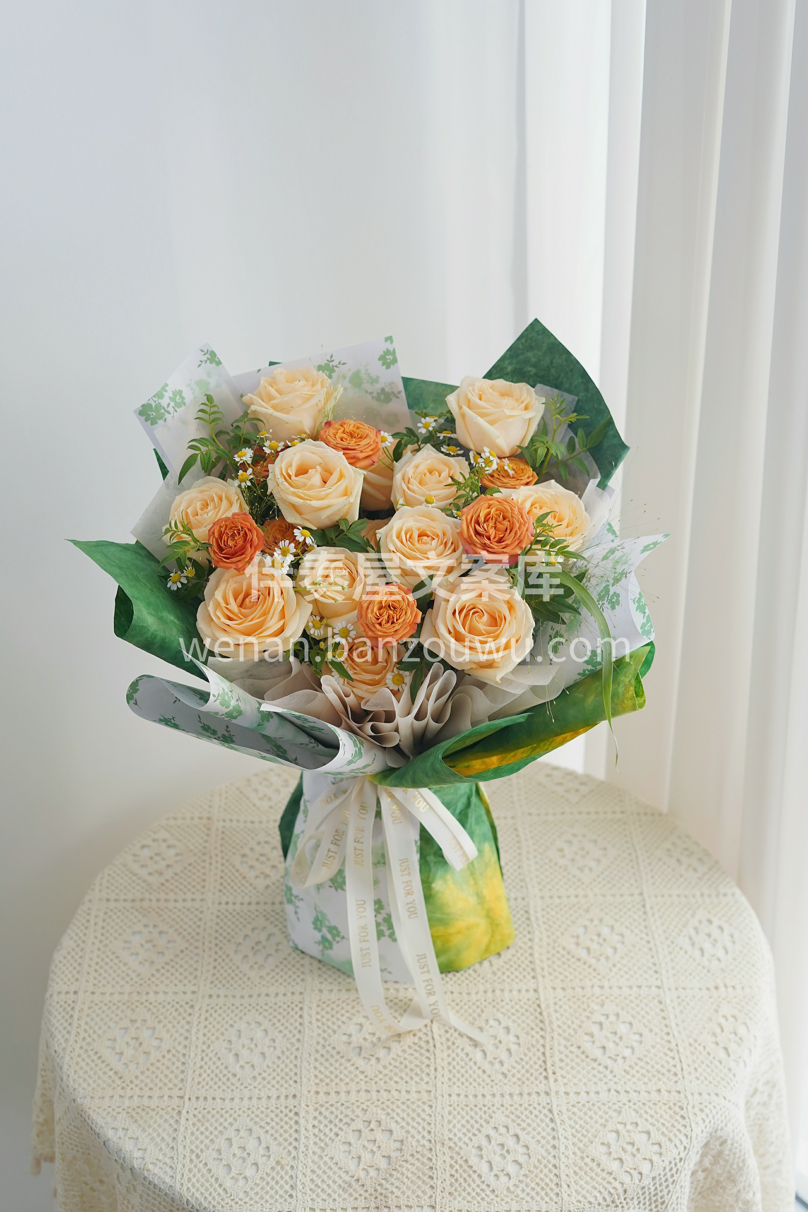 香槟玫瑰花束 香槟💛的极致美学 爱意无需多言[玫瑰] 深浅皆 配图2