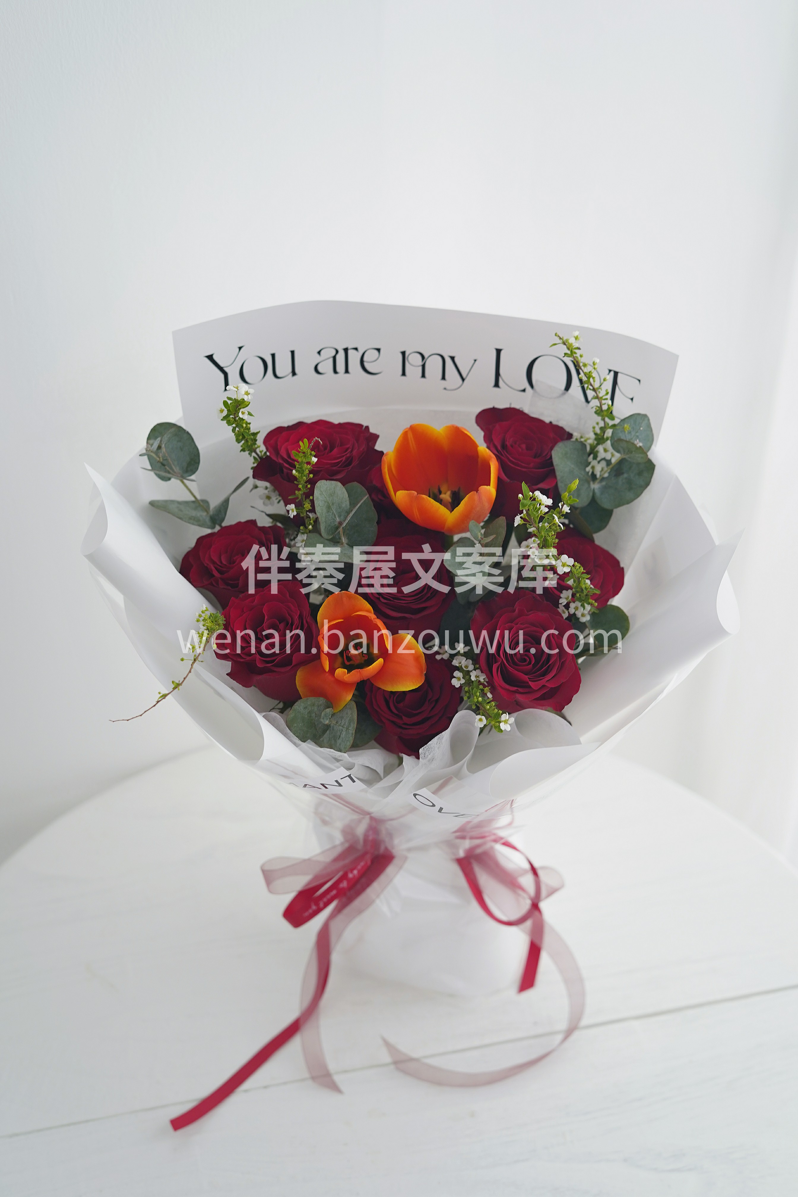 ♥红色系见面小花束♥ 无法拒绝每次见面时👀 你捧着花🌸向我跑 配图3