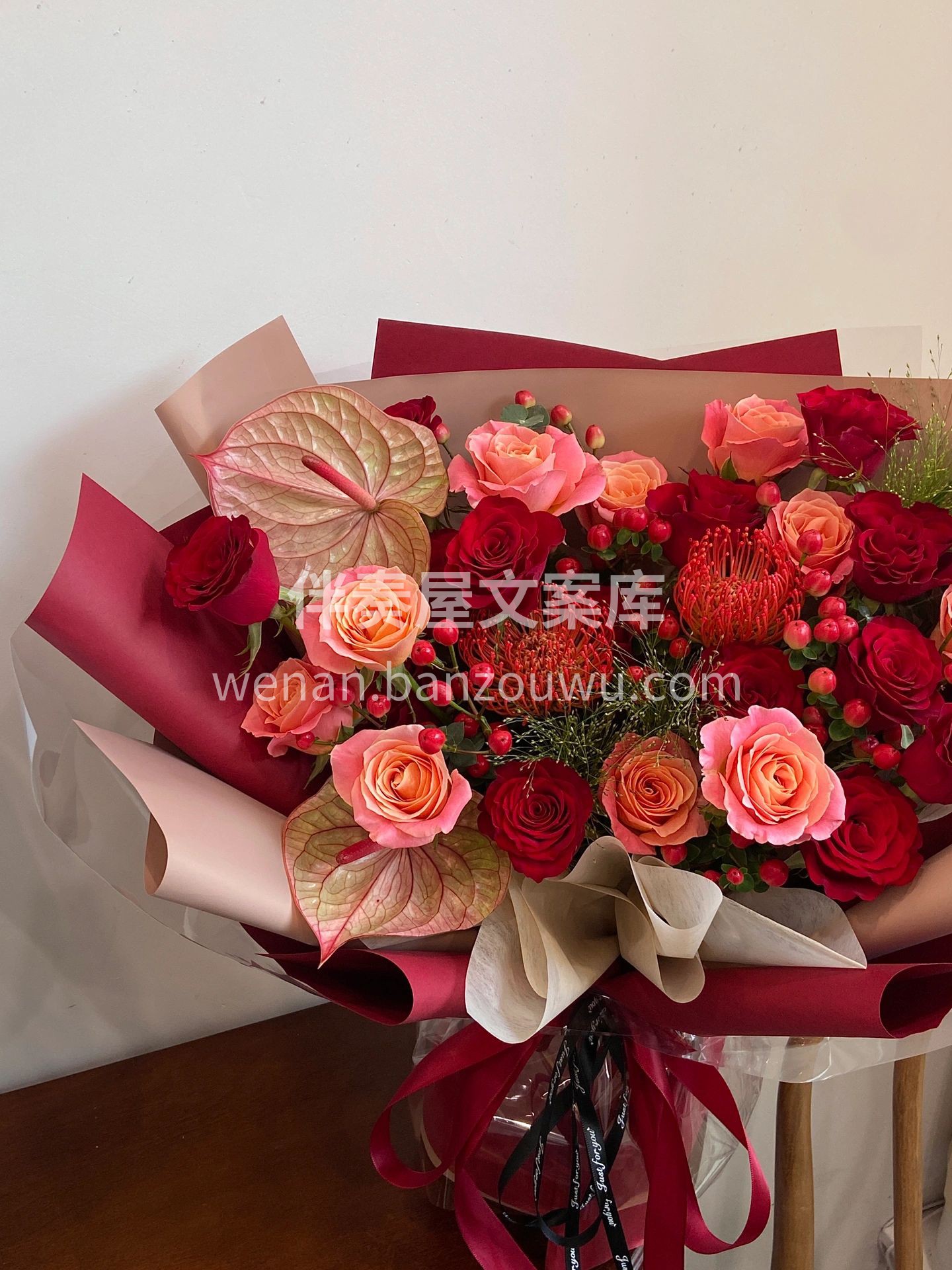 适合送给领导长辈的一款花束💐 高级红色系 配图2