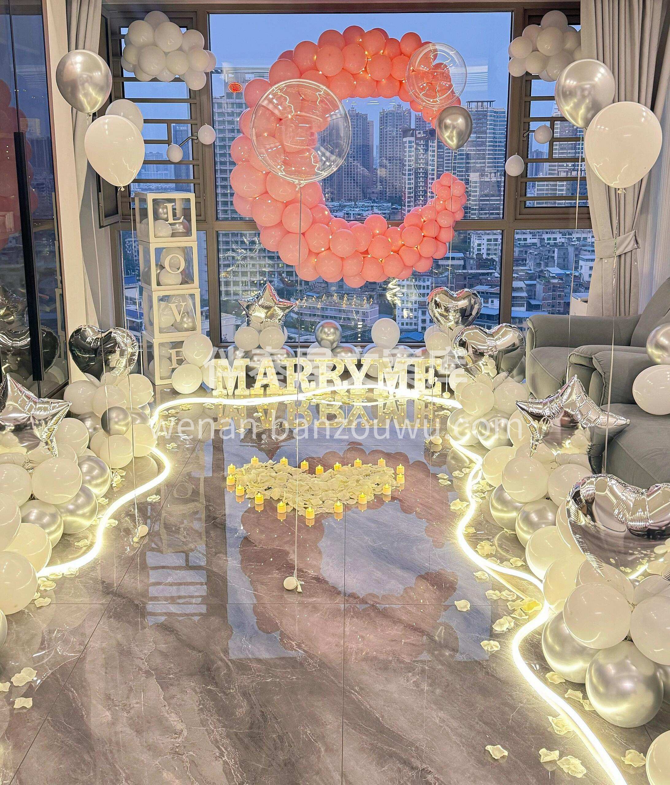 月亮🌙型气球 氛围感拉满 又粉嫩🌸又可爱 配图2