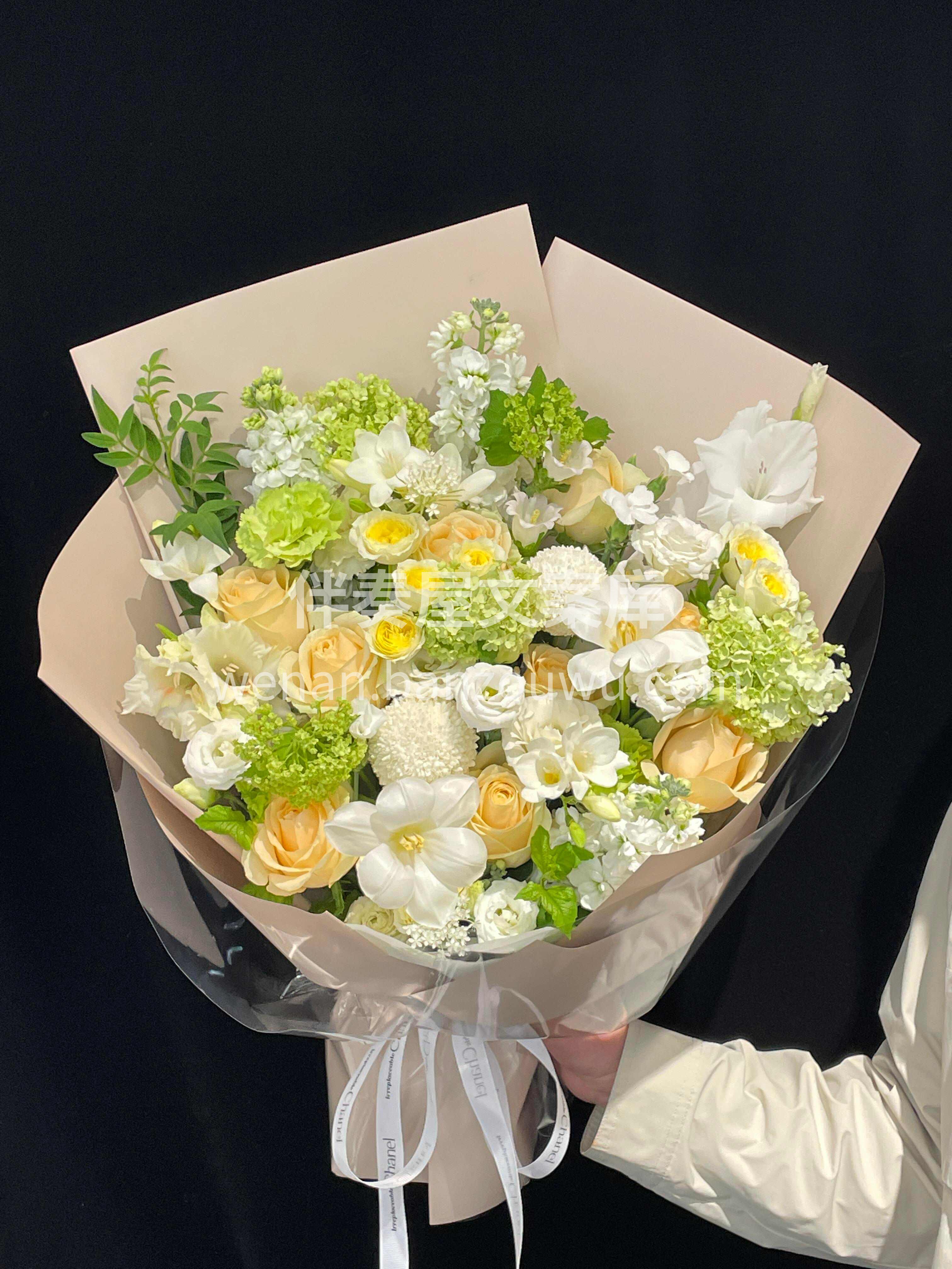 清新香槟混搭花束 温柔不张扬🌼清浅又高级 配图2