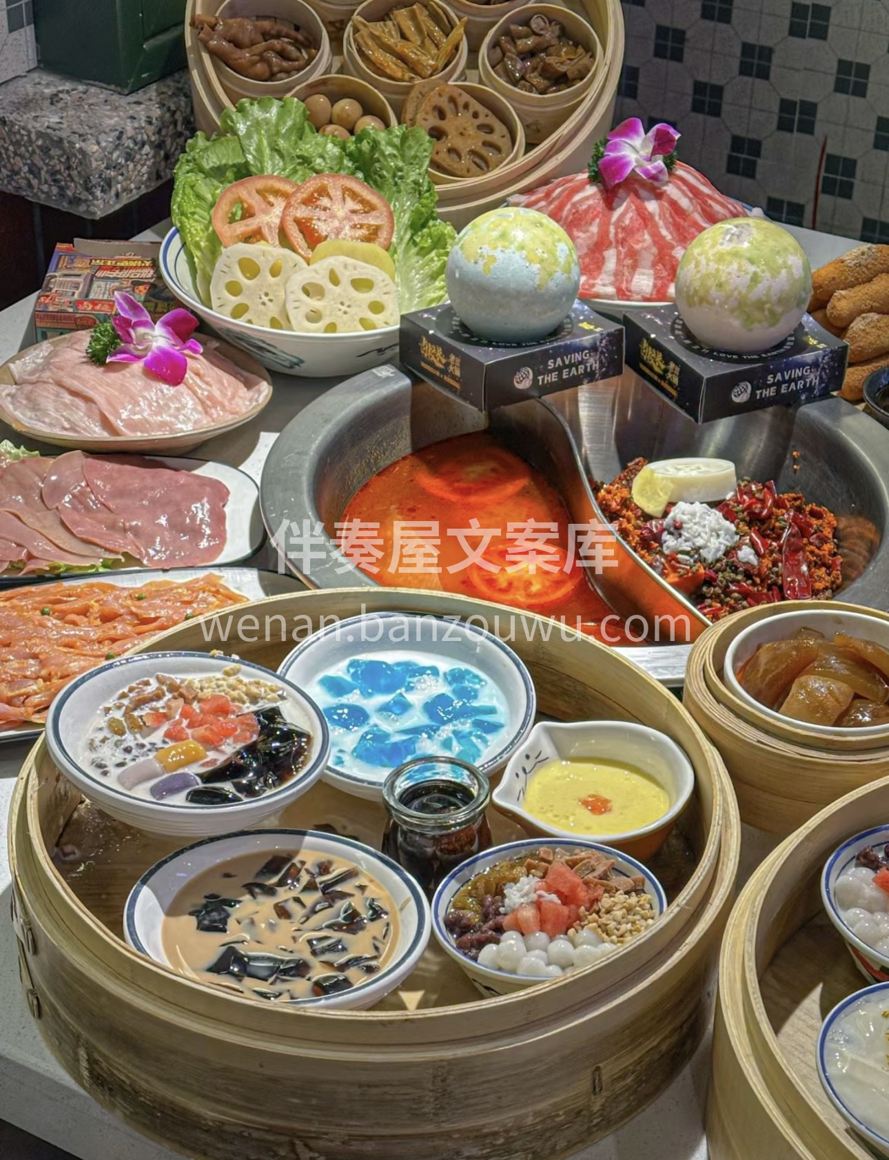 红汤翻滚，食材跳跃，麻辣鲜香刺激着味蕾， 配图1