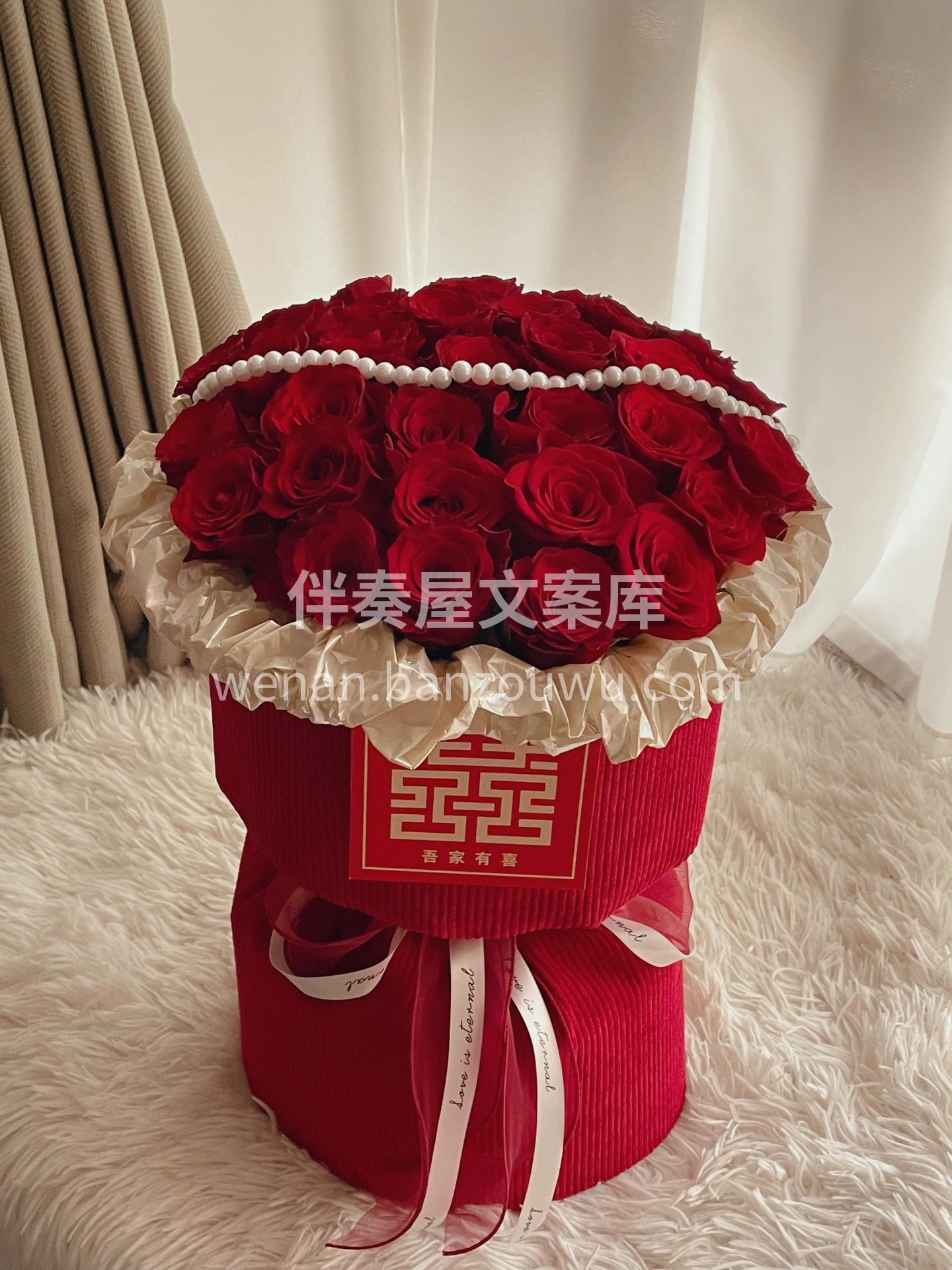 红玫瑰订婚花束💐💐 如约而至是多么美好的 配图2