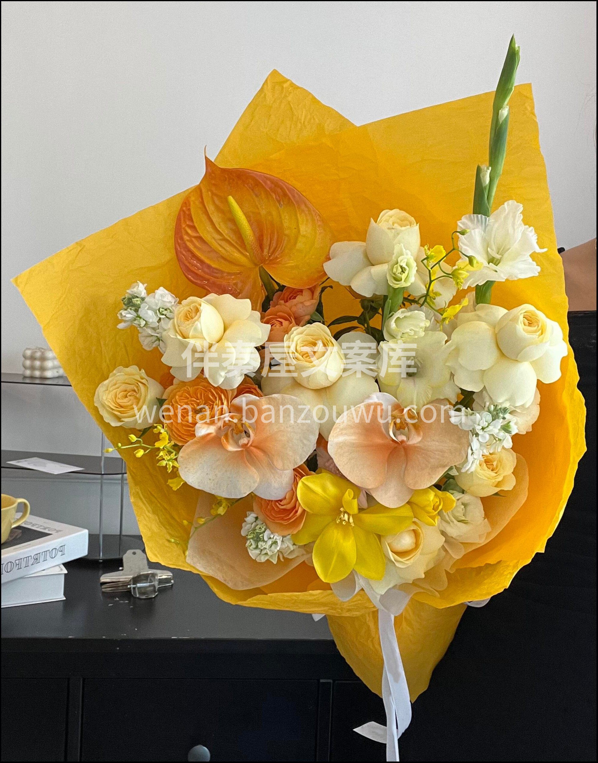 高级感💛黄色系花束 奶黄色真的美发财啦💸 配图1