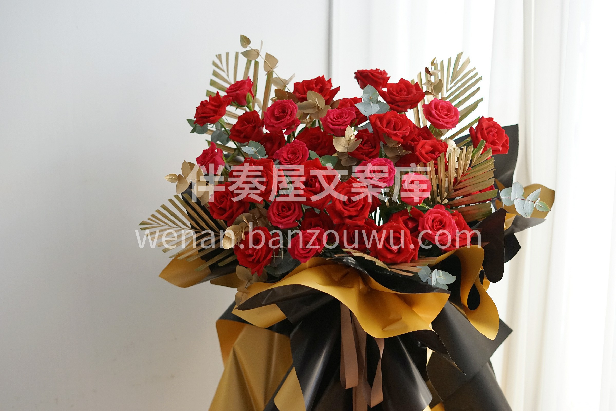 客订开业花篮 黑金包装本身就会有满满的😉 配图2