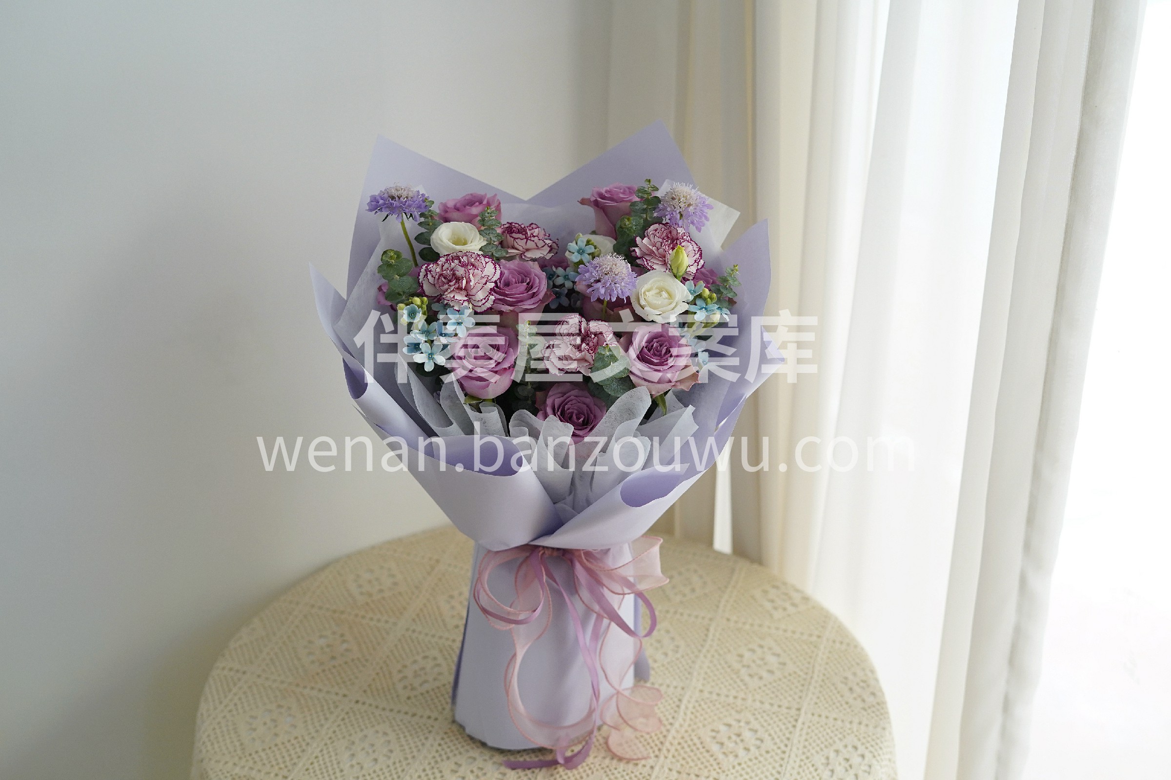 紫霞仙子玫瑰花束💐 像精灵般梦幻🧚‍♀️而神秘 紫色玫瑰是爱 配图2