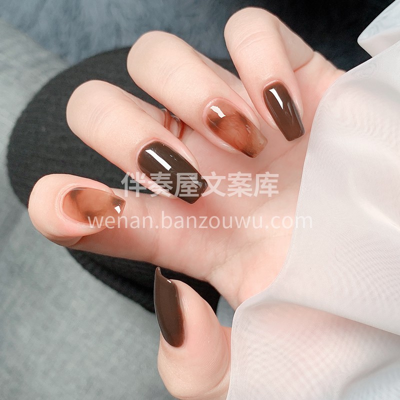 琥珀豹纹美甲有人爱吗❤️ 咖啡色+琥珀色 配图1
