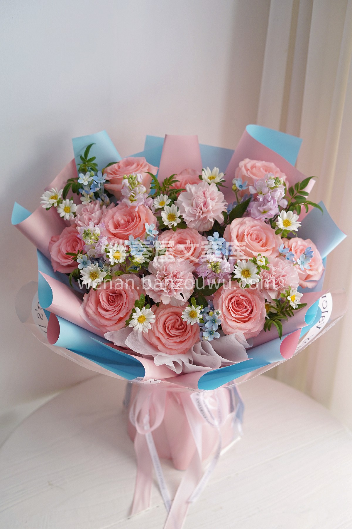 戴爱娜混搭花束💐 把蜜桃味的🍑晚霞揉进花 配图2