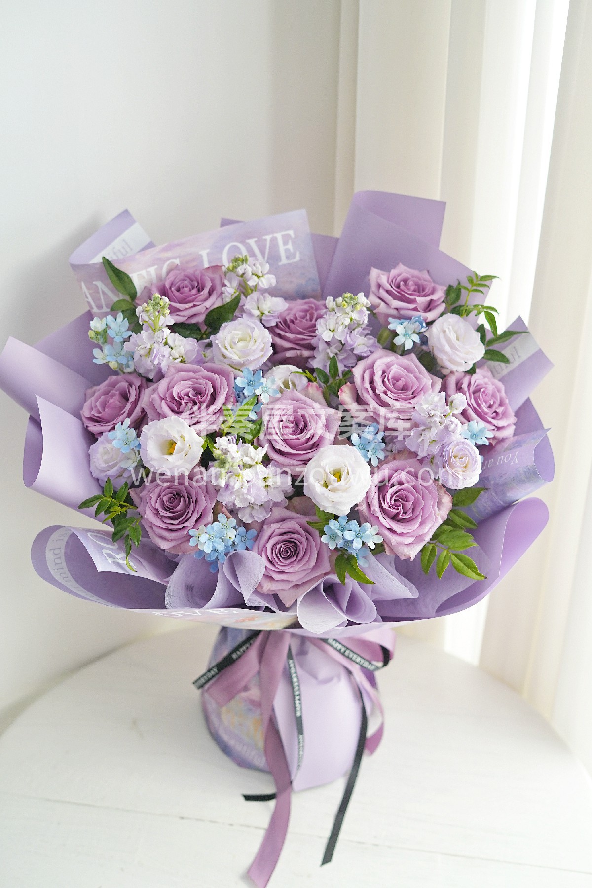 紫霞仙子混搭花束💐 纯真浪漫 💜为爱不顾一切 一世所爱 一生 配图3