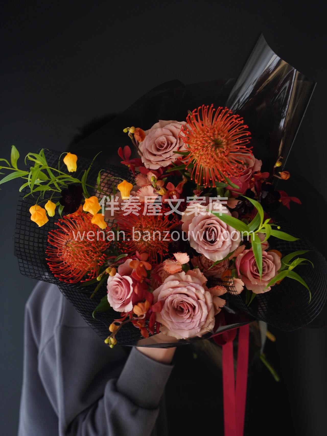 暗黑复古系列混搭花束🌸 🖤🤎🖤🤎🖤 非常 配图3