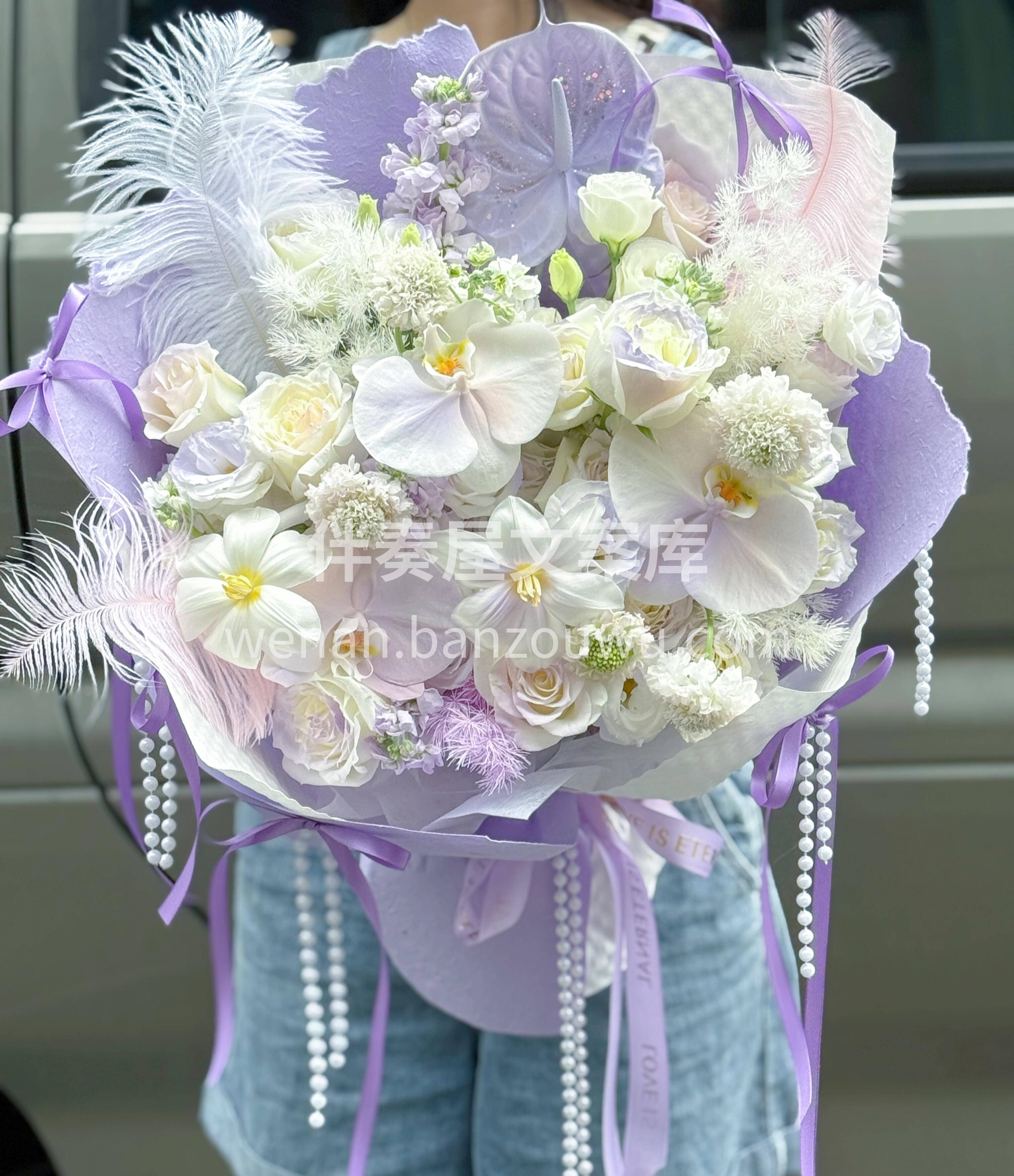 白与紫的碰撞💜 是不染尘埃的仙气🌸 白如初见 紫若心动 自带 配图1