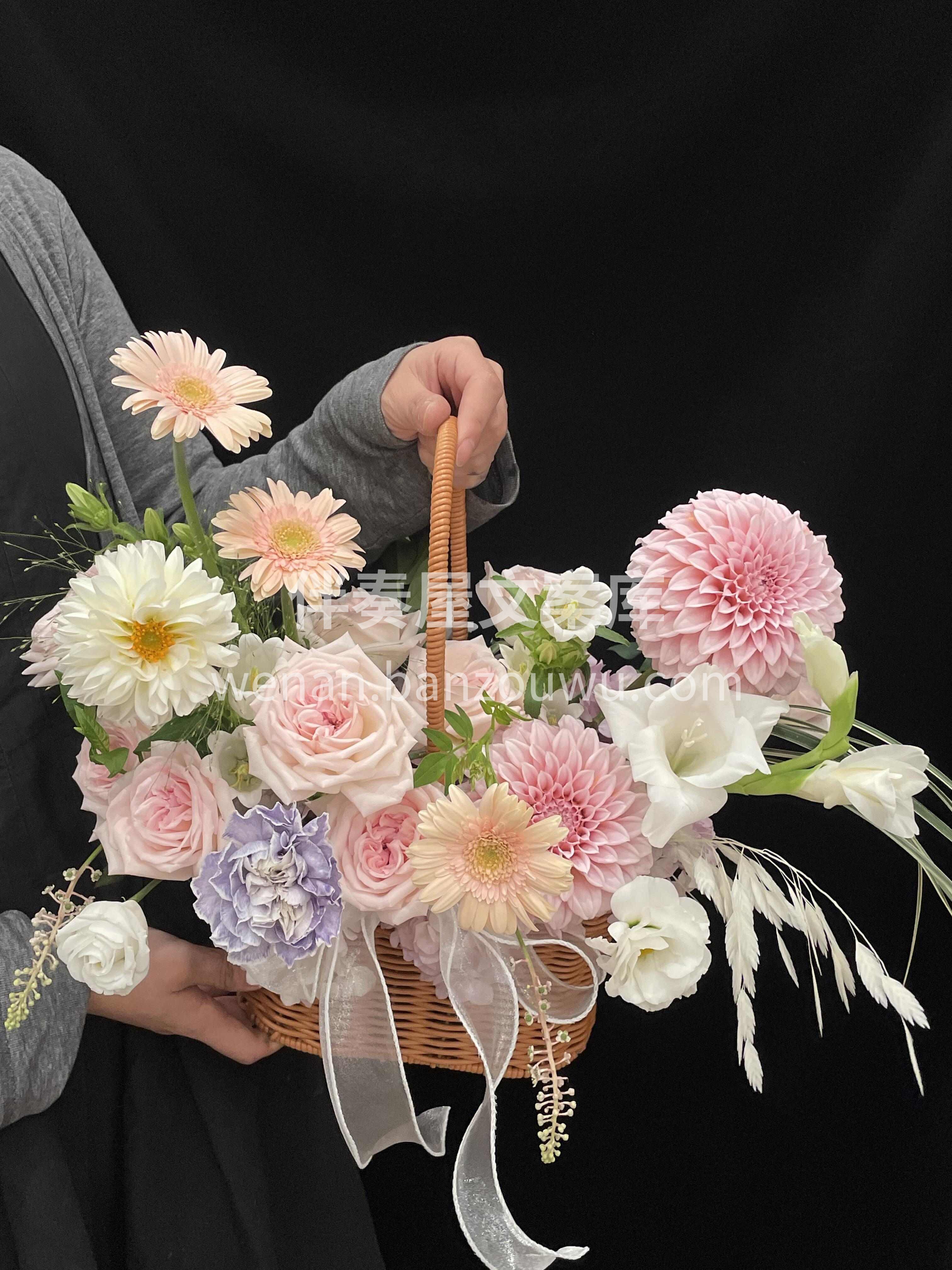 奶油桃子手提花篮🌸 🍑“桃”你欢心💗 尔 配图1