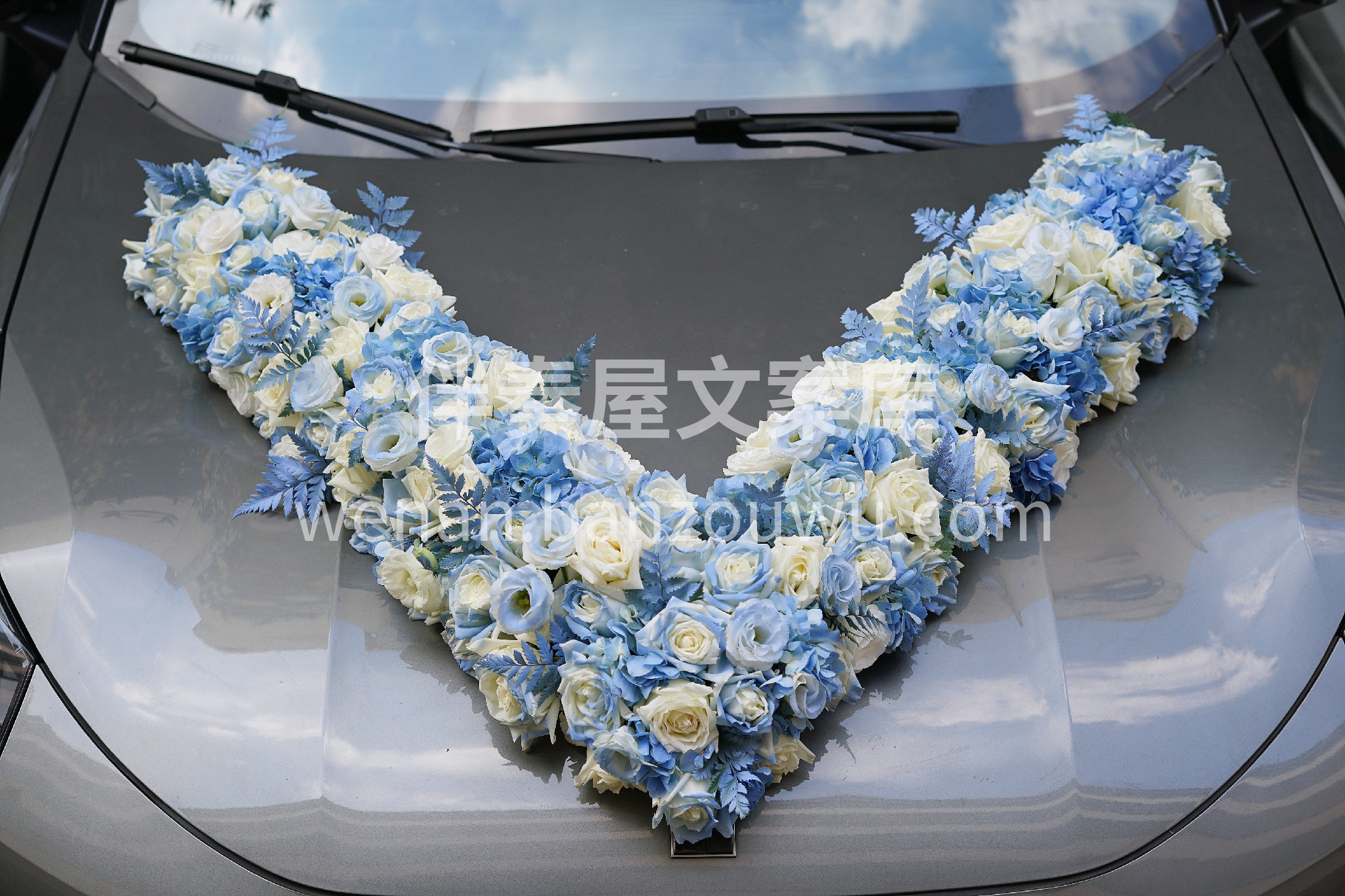碎冰蓝💙婚车花 贩卖蓝色浪漫的一天 一辈子一次的婚礼👰🤵 一 配图2