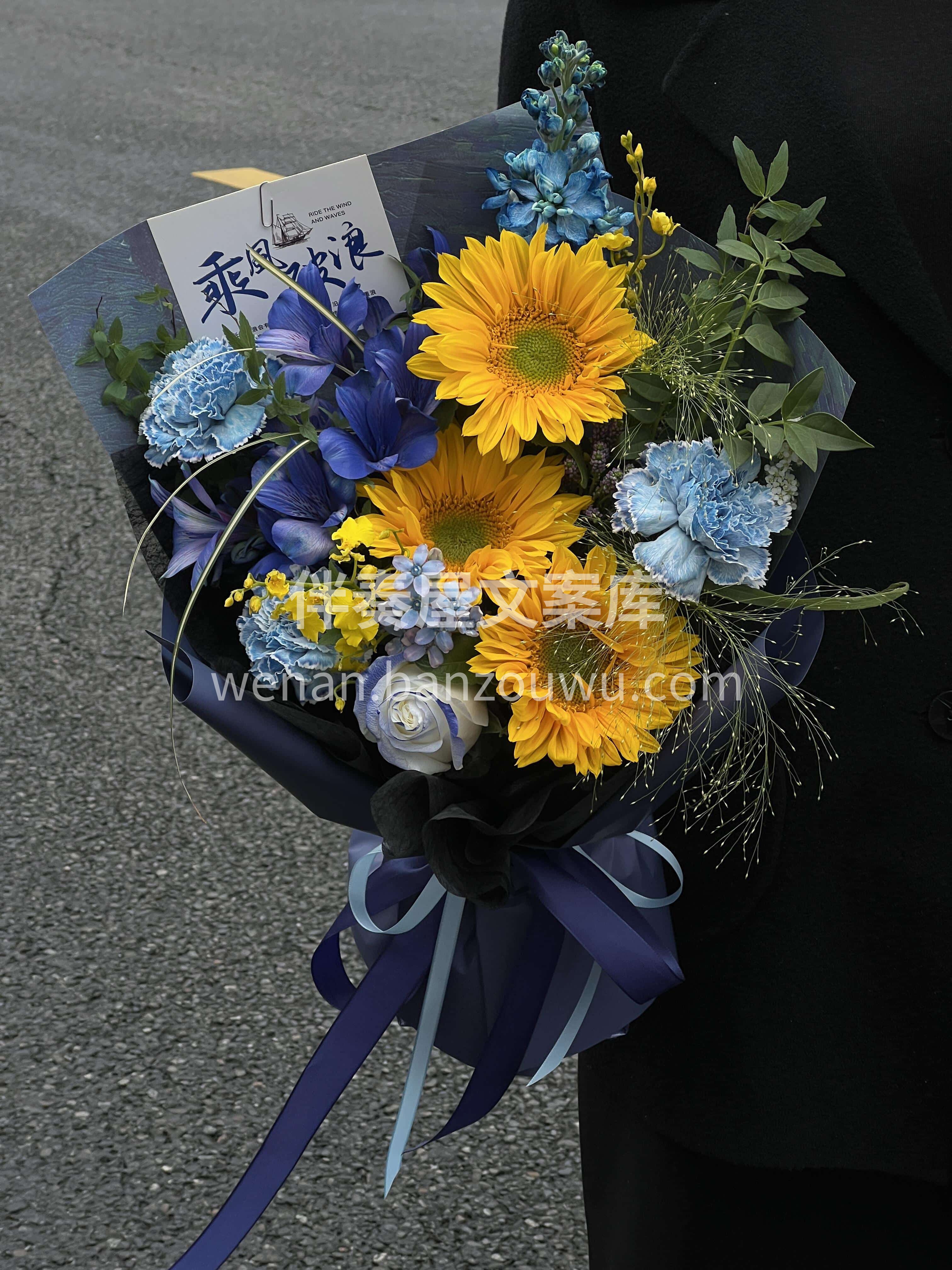 向日葵可以温暖也可以高级🌻 当明媚的向日葵撞上静谧的蓝💙像阳 配图3