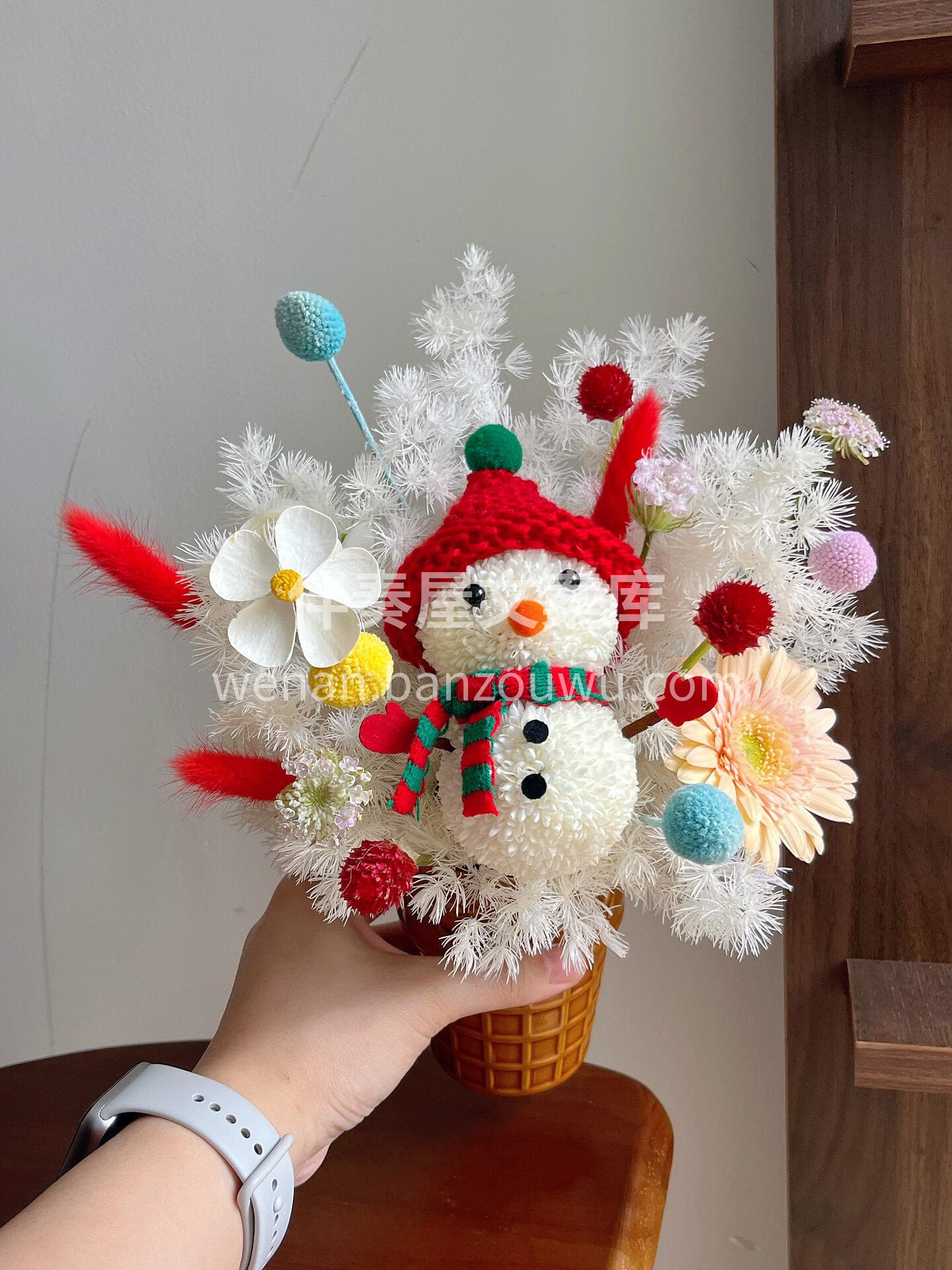 圣诞限定❄️ 雪人甜筒花盒 冰淇淋造型+圣诞雪团 甜到心尖的 配图2