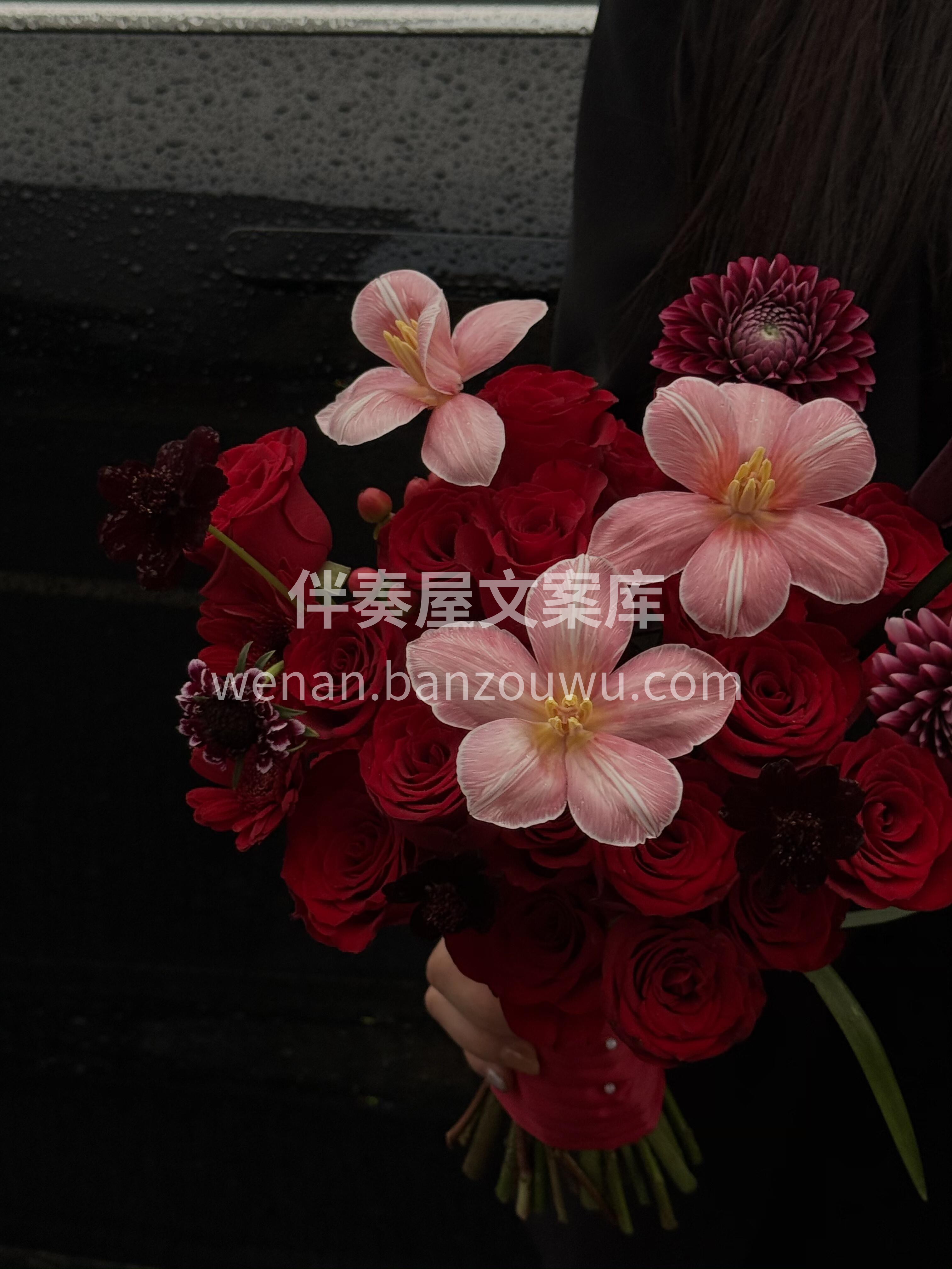 高级感十足的红色系手捧花❤️ 将私有浪漫公之于众✨ 配图3