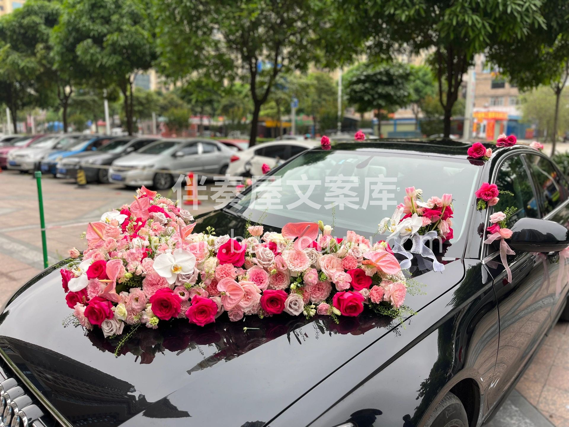 客订V型婚车花 玫粉色系的配色真的太高级 配图2