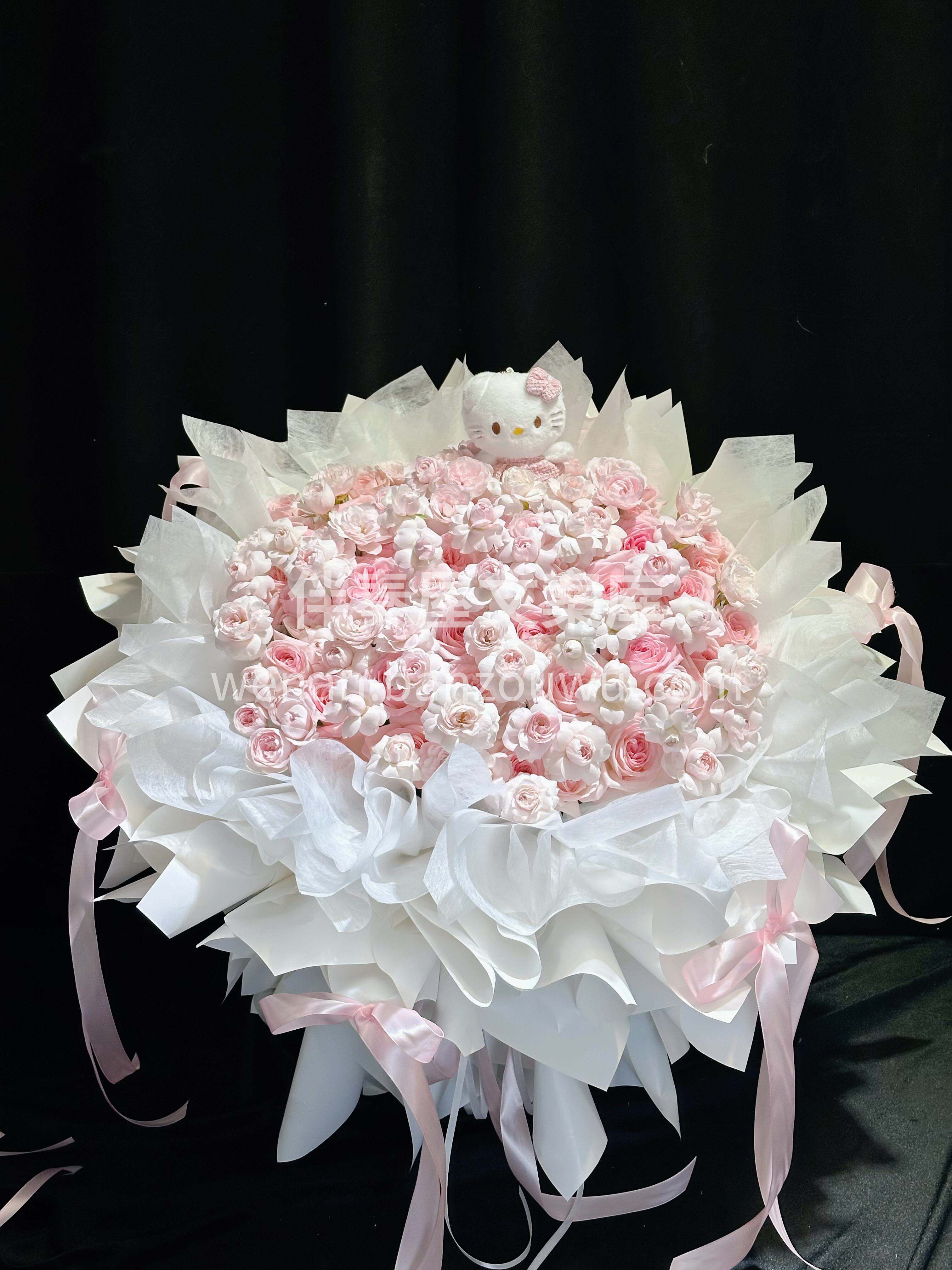 日常仪式感天花板🎀 芭蕾风仙子之吻花束🌸 繁花藏甜☁️柔纱带 配图1