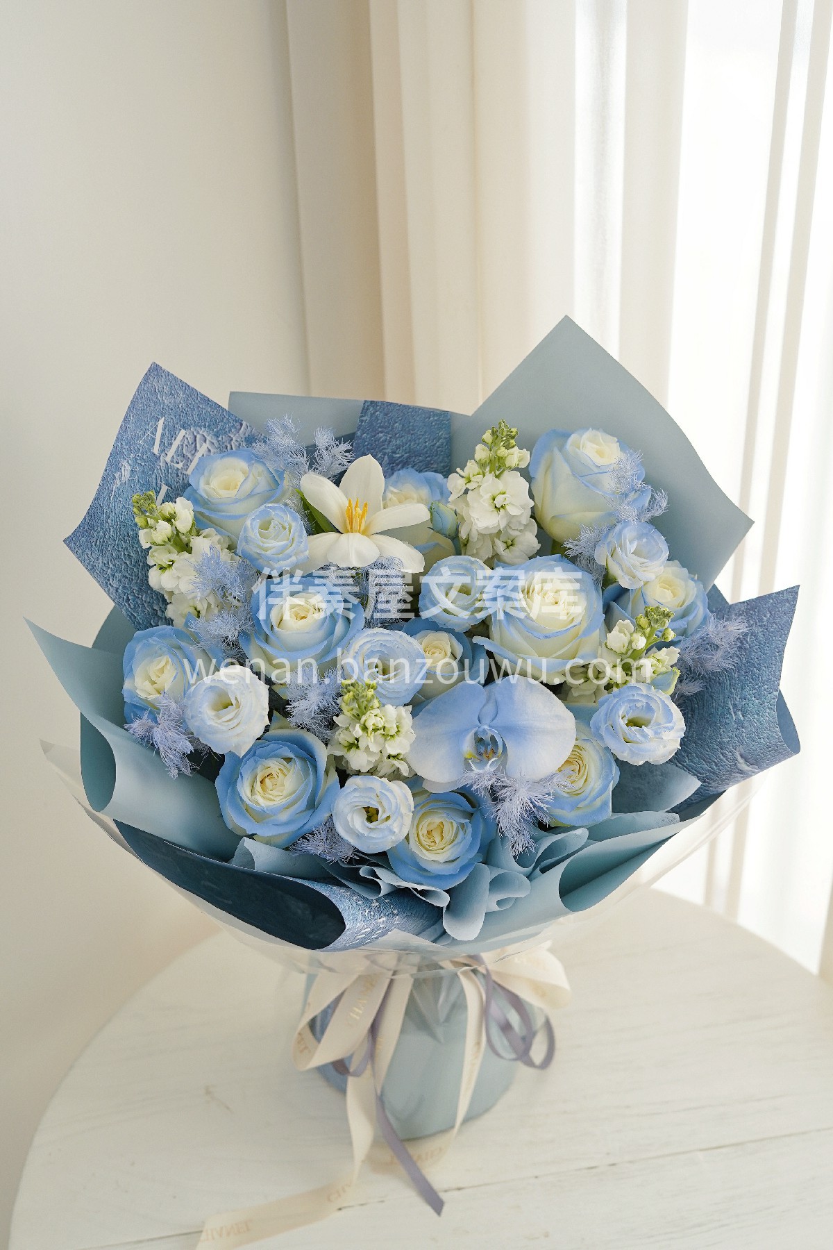 碎冰蓝花束💐 你是我的🌊星辰大海 送花哪里需要什么节日 只是 配图2