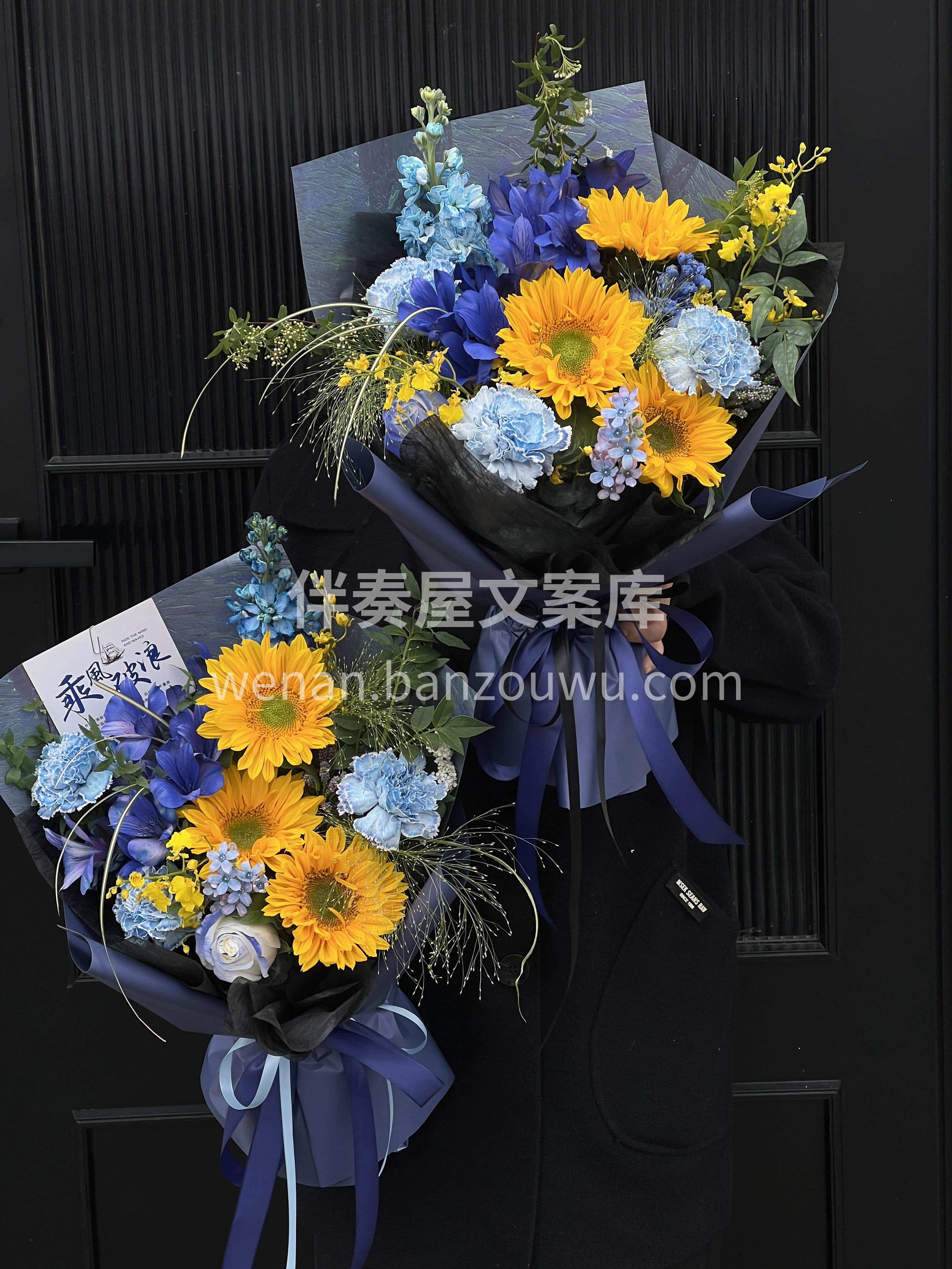向日葵可以温暖也可以高级🌻 当明媚的向日葵撞上静谧的蓝💙像阳 配图1
