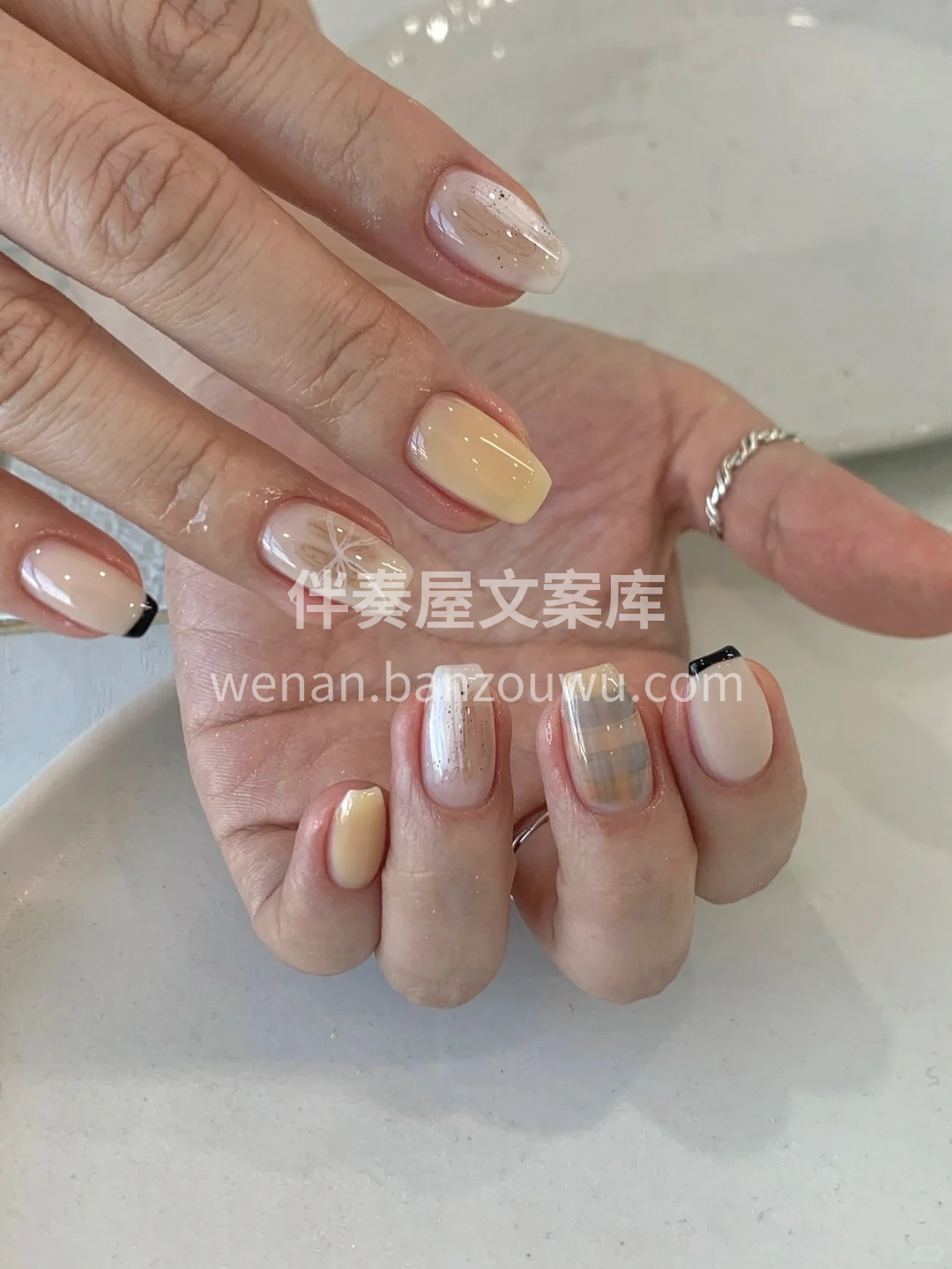 Nail share | 温柔奶黄系💛🩵