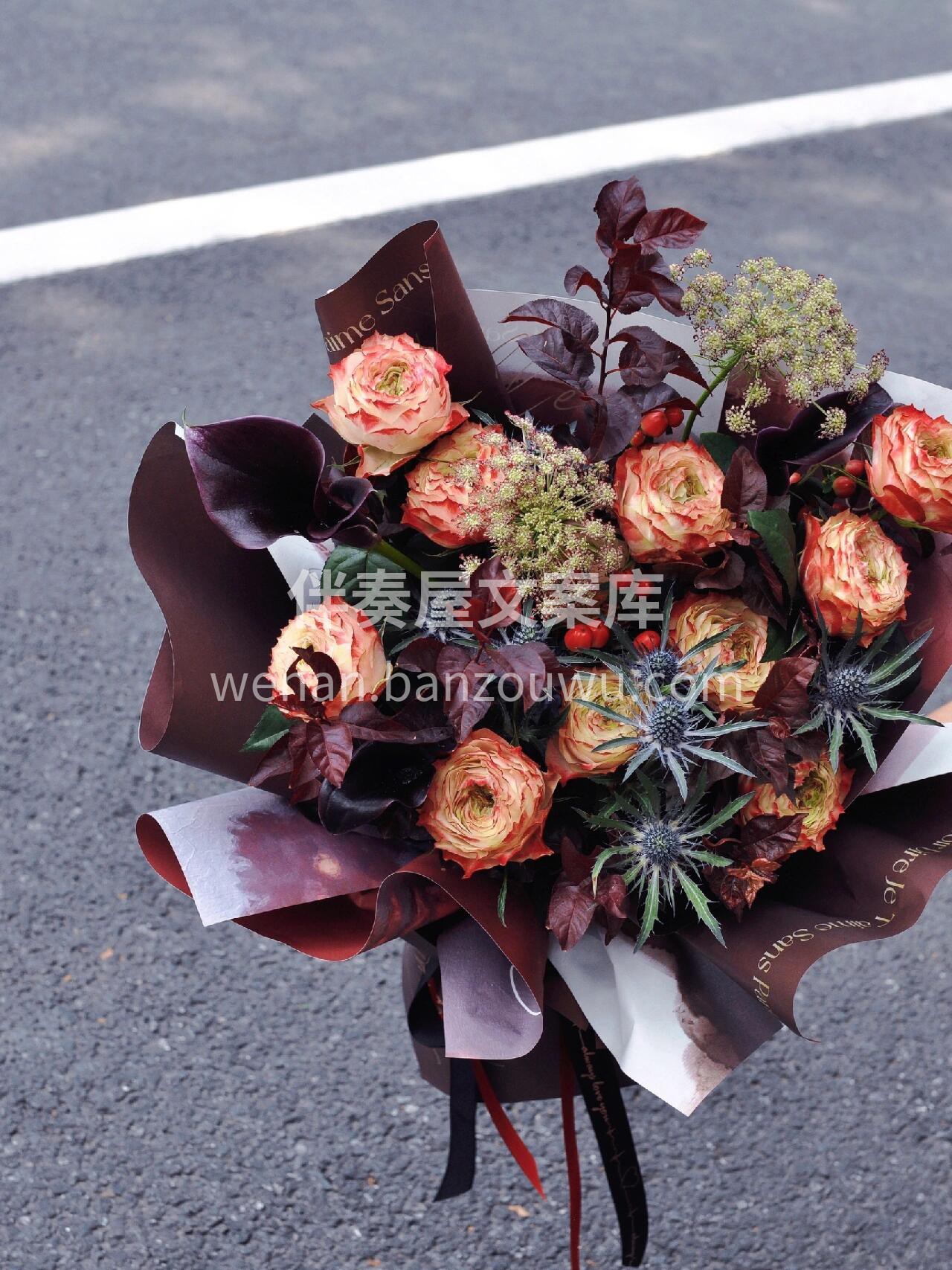 苹果杰克混搭花束🌸 天然的红边晕染颜色像 配图3