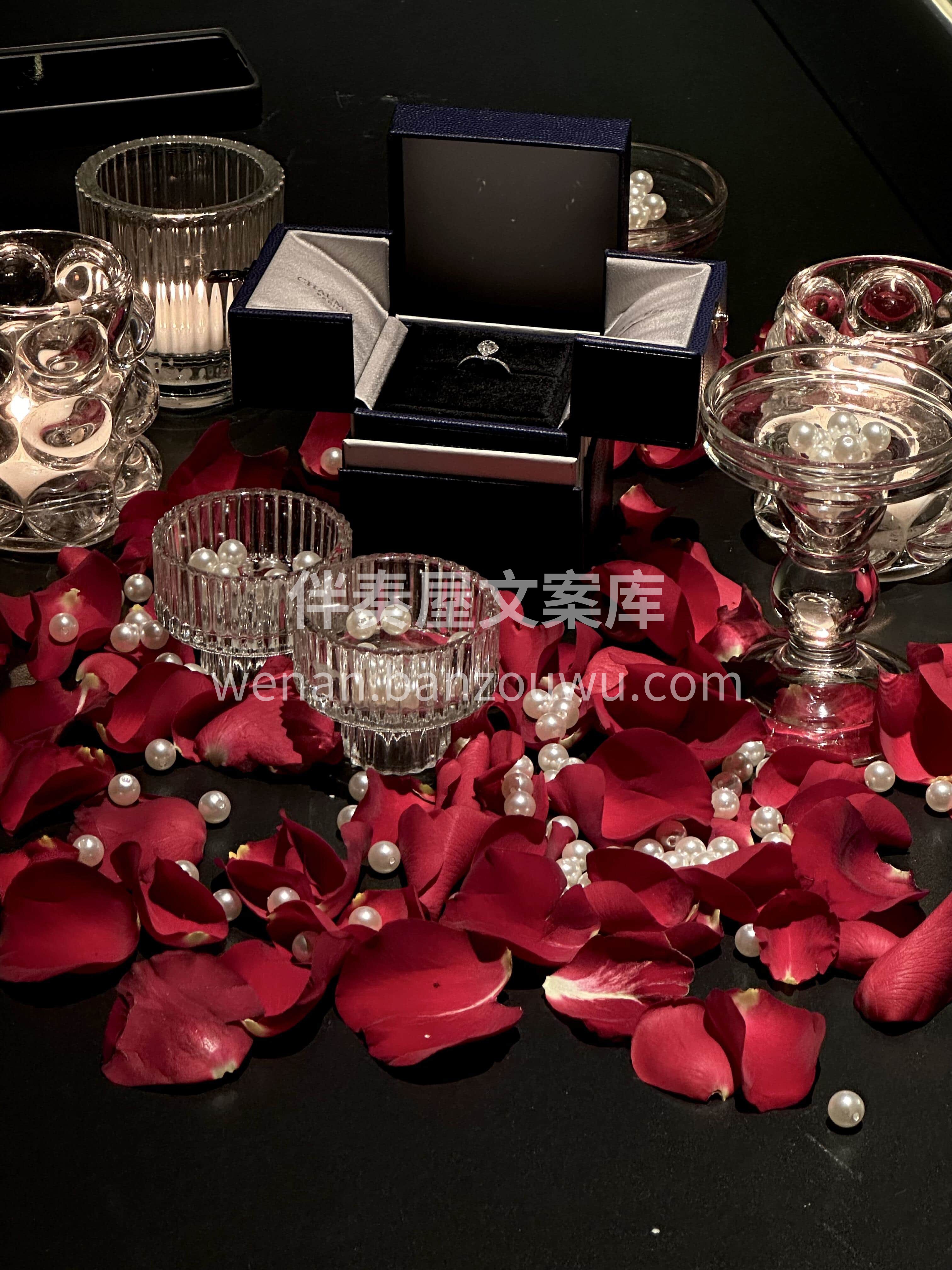 红色求婚💍布置太高级啦 复古红的高原红玫瑰❤️ 丝绒般的质感 配图2