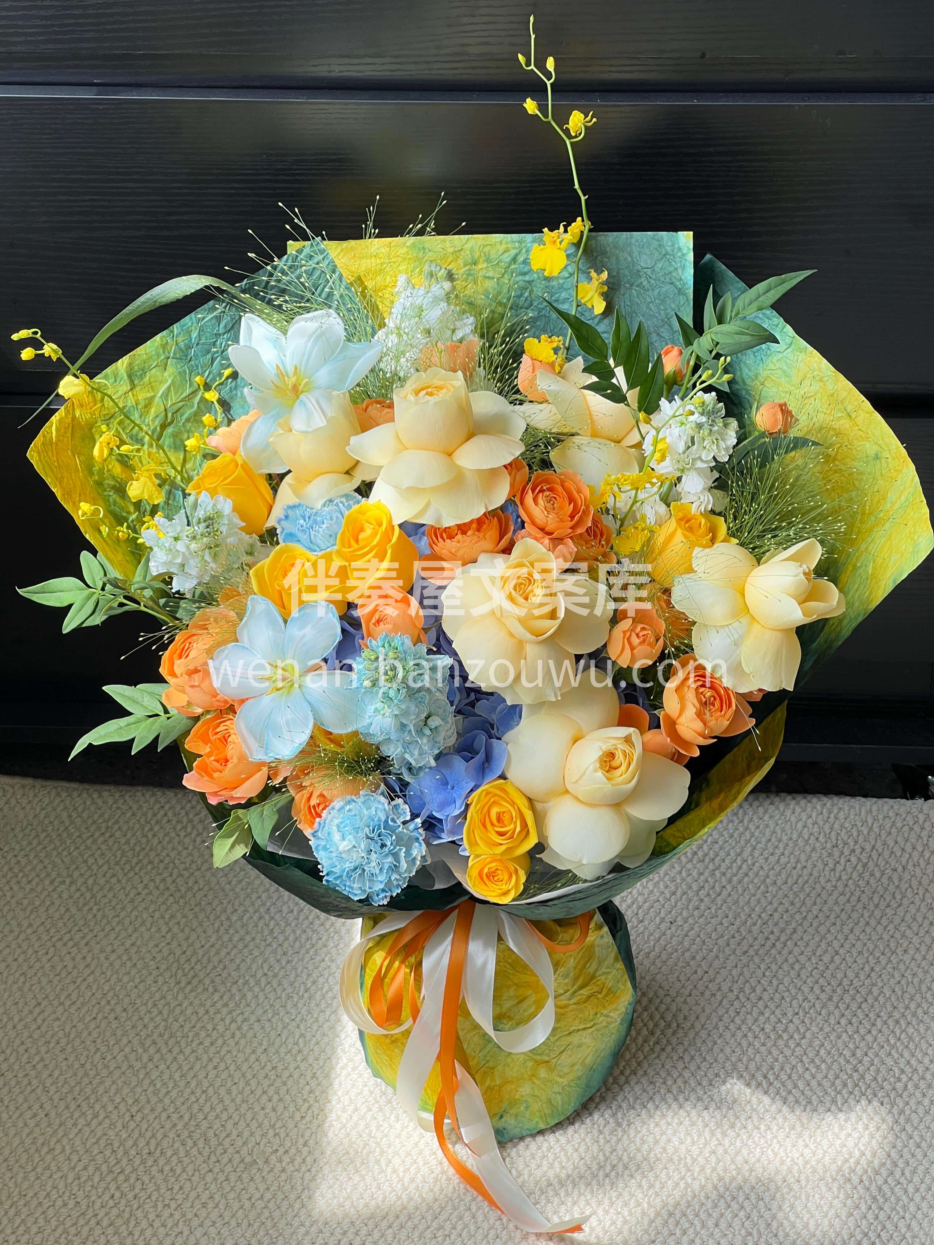 暖调黄橙交织出油画质感🎨💙 每一朵花都带着阳光的温度☀️ 高 配图1