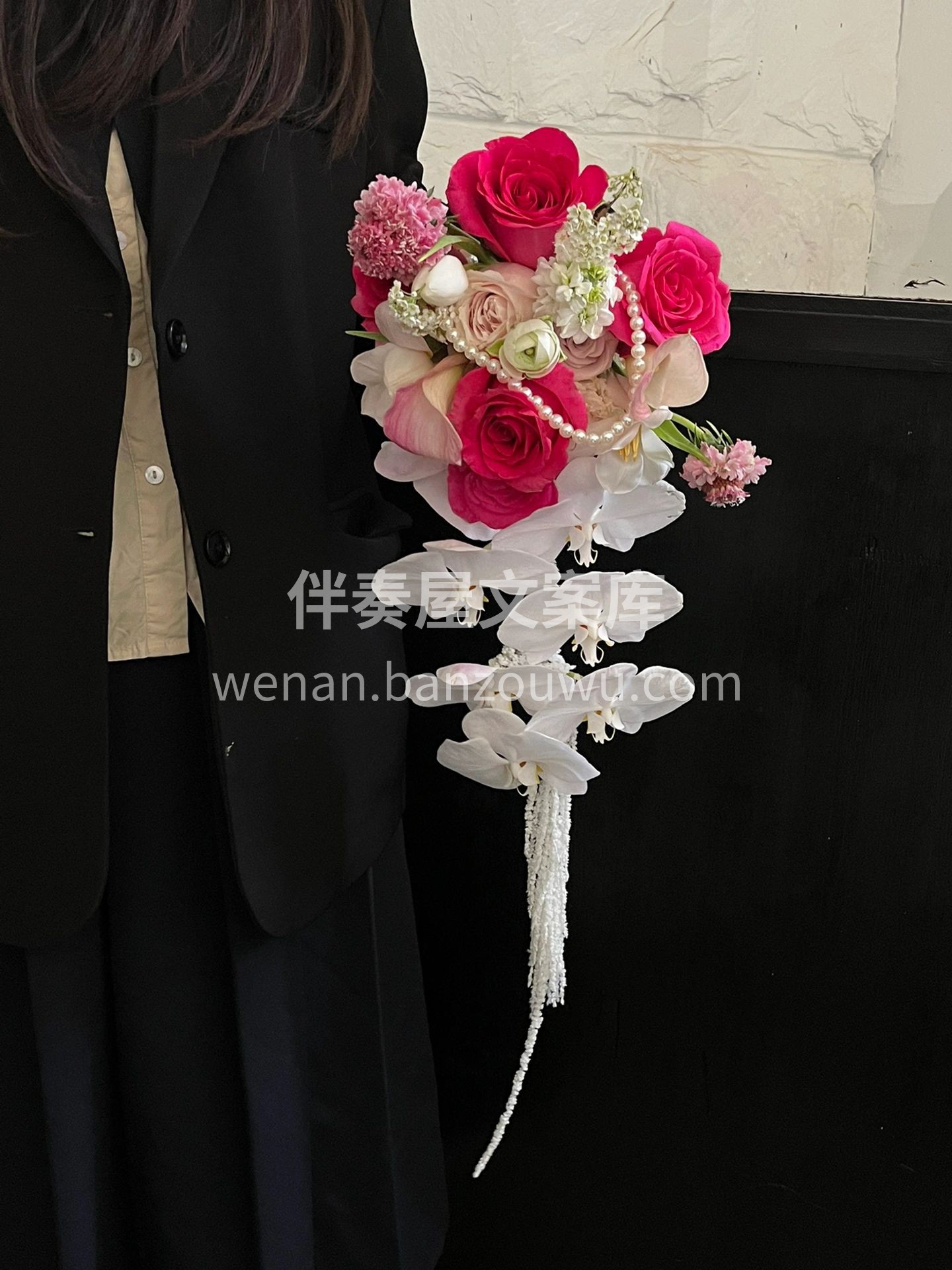 客订新娘水滴手捧 新娘说这款水滴捧花直接 配图1